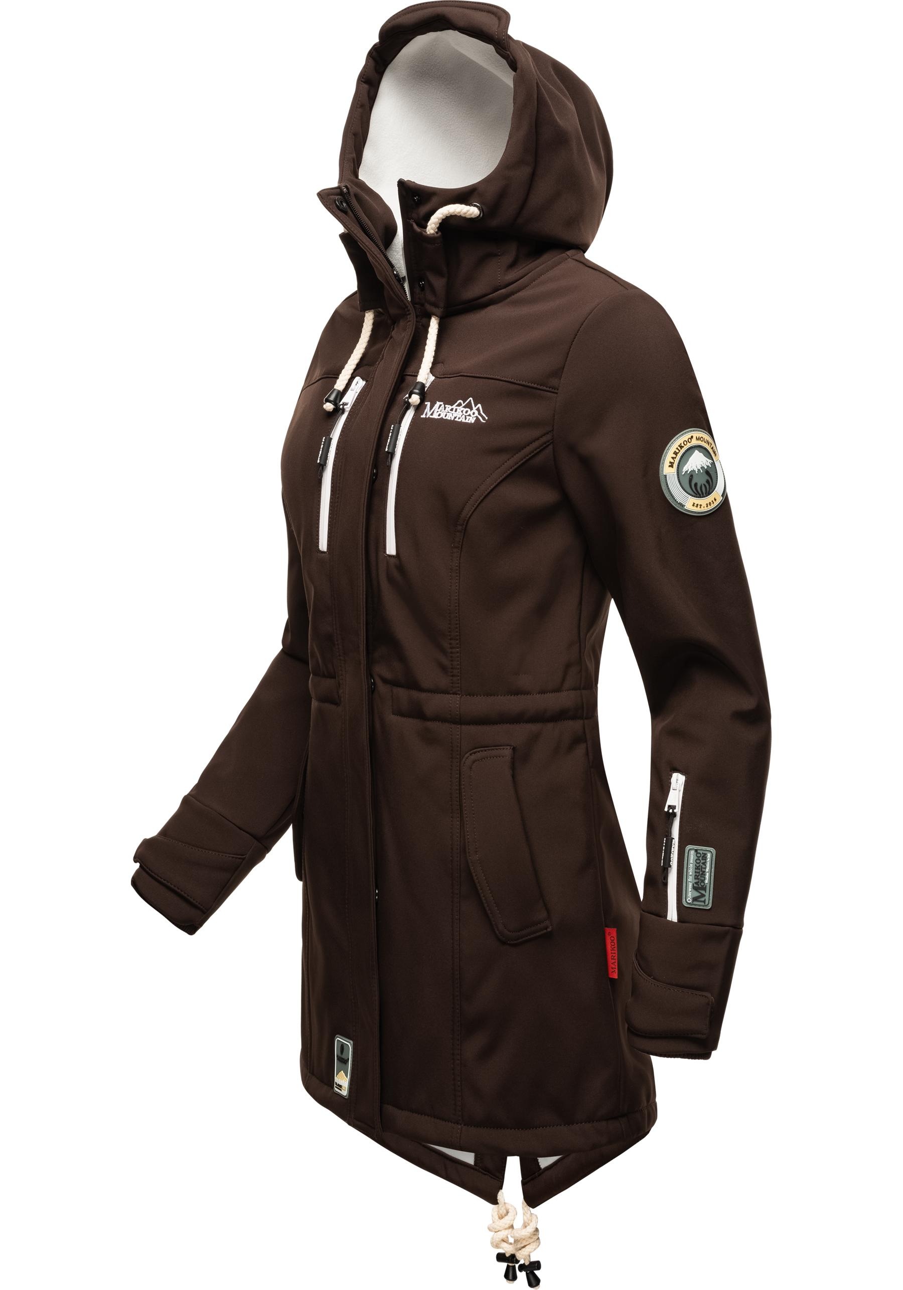 Marikoo Funktionsmantel »Zimtzicke«, Wasserdichter Softshell Parka mit Kapuze