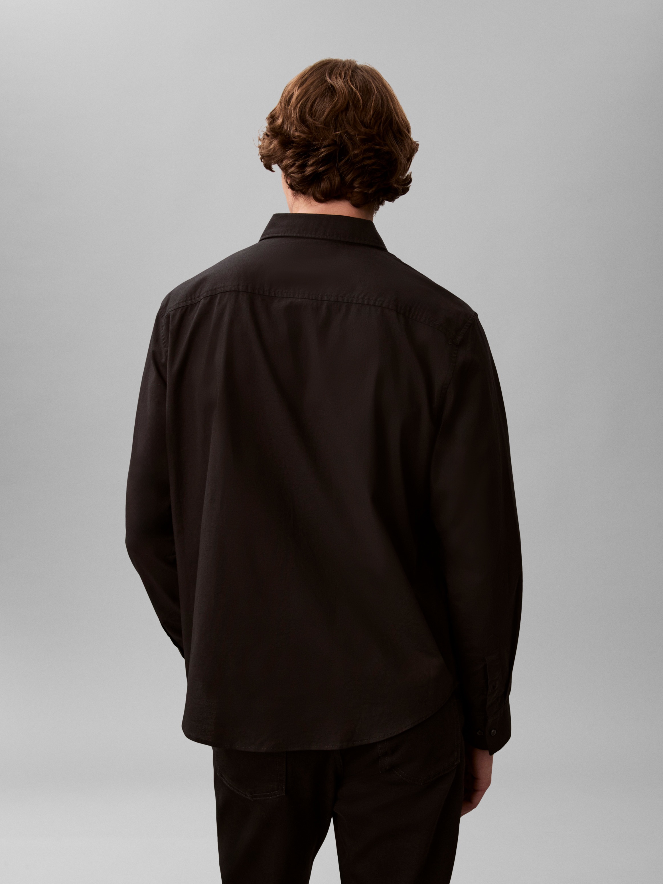 Calvin Klein Langarmhemd »LS SOLID OXFORD CLASSIC SHIRT« Mit Rundhalsausschnitt