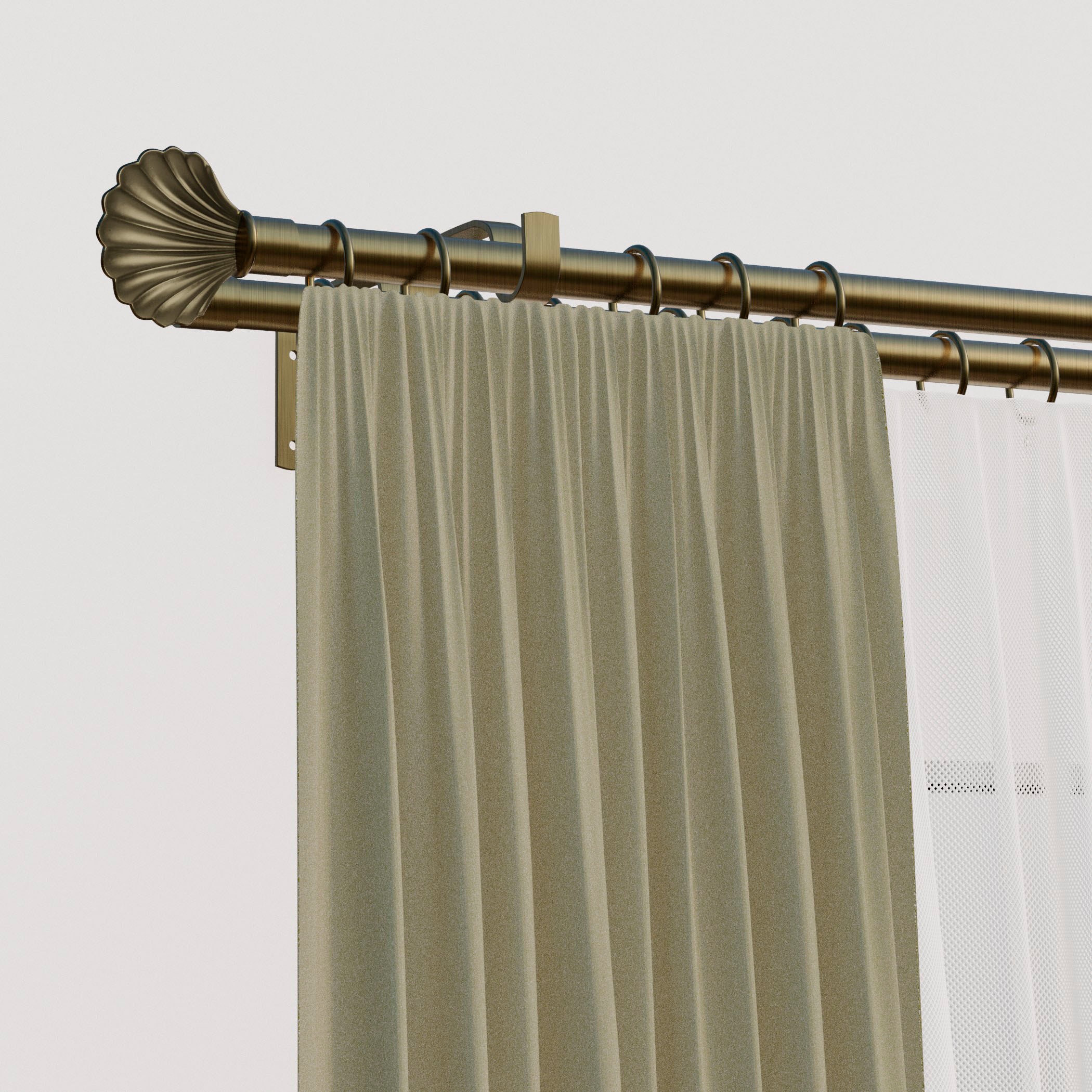 indeko Gardinenstange "Volterra" Ø 16 mm 2 läufig-läufig Wunschmaßlänge günstig online kaufen