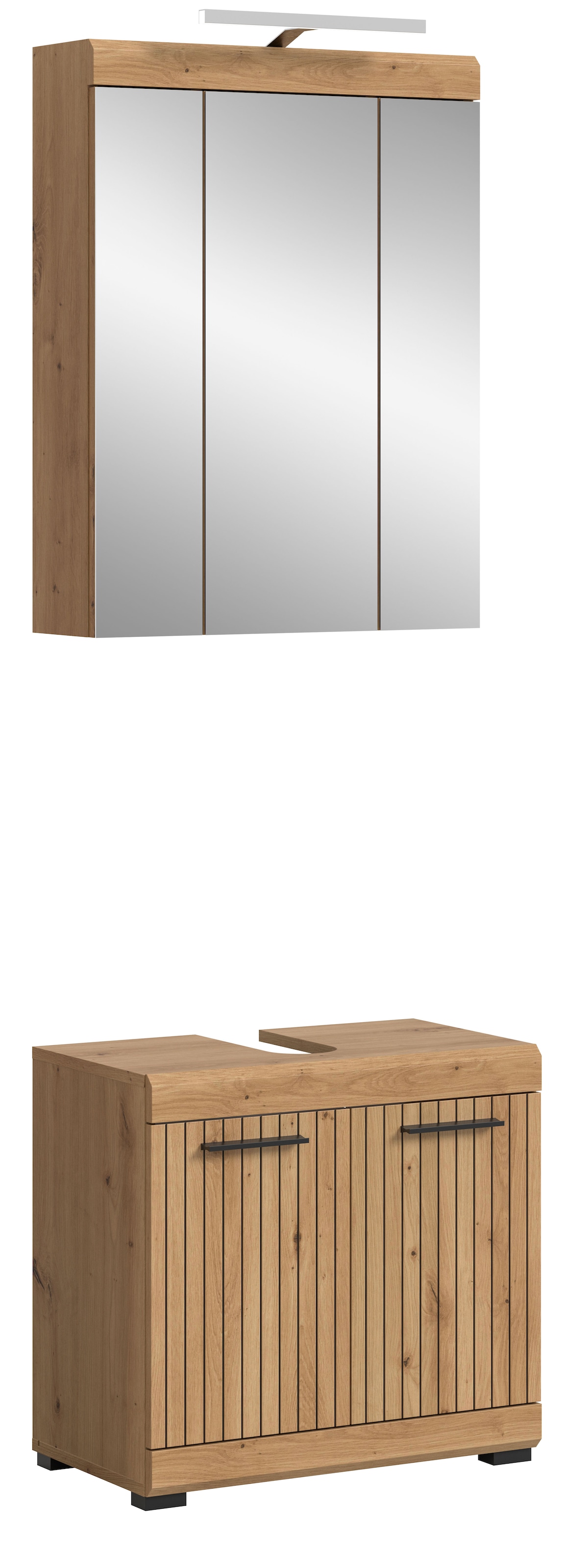 welltime Badmöbel-Set "SIENA, 2 teilig, inklusive LED Beleuchtung, bestehend aus:" Set, TOPSELLER, 2 Stk. tlg.