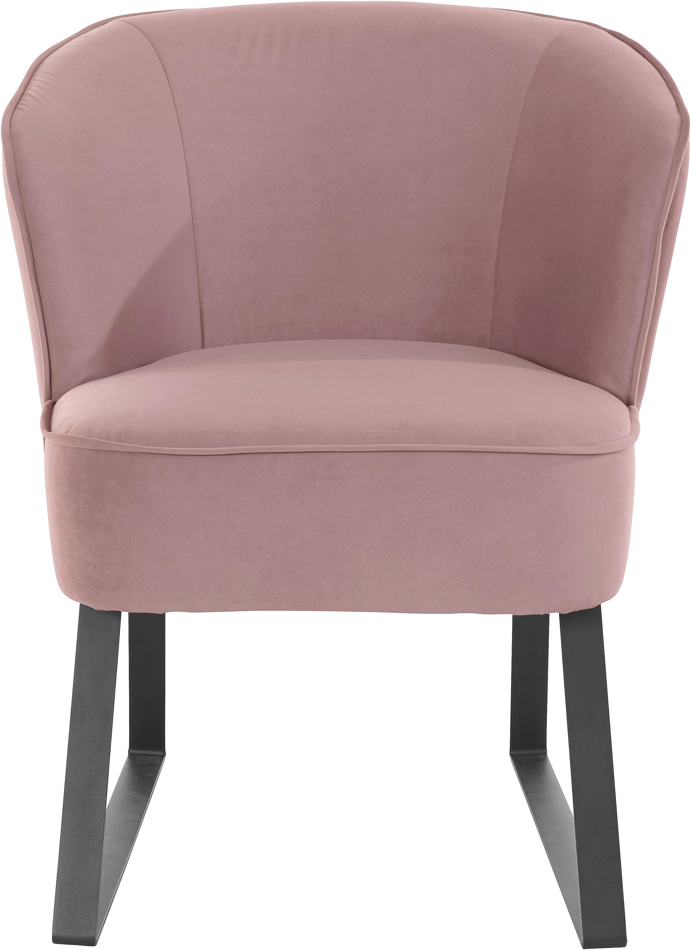 exxpo - sofa fashion Sessel "Americano", mit Keder und Metallfüßen, Bezug in verschiedenen Qualitäten, 1 Stck.