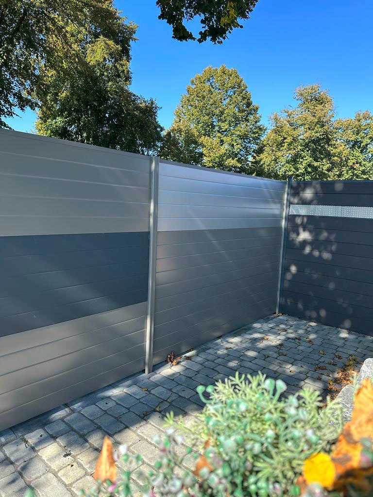 KRAUS Sichtschutzelement »Sicht- und Lärmschutz Dino Protect«, HxB: 180x240 cm, Eckset, Quarzgrau