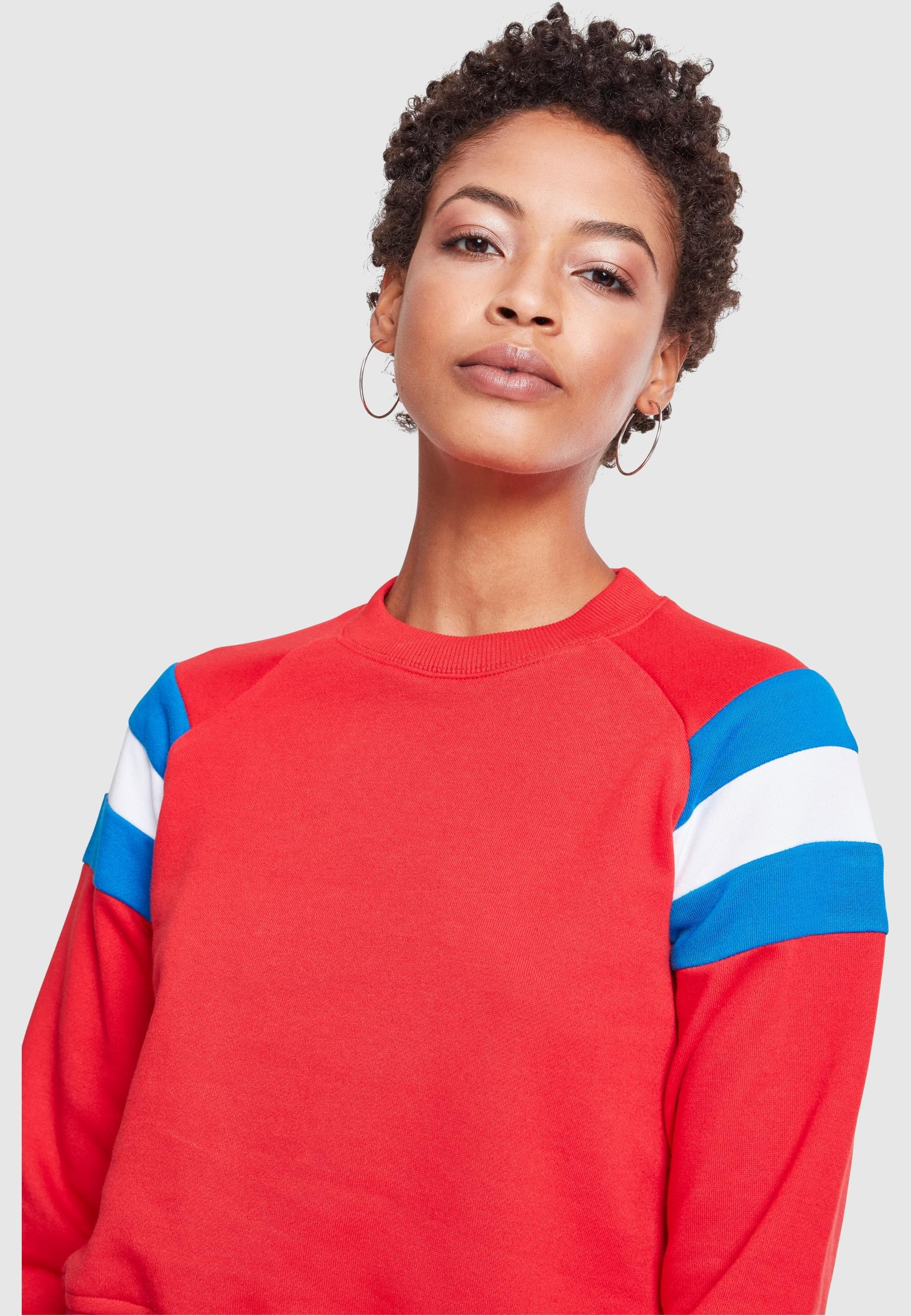 URBAN CLASSICS Sweatshirt »Urban Classics Damen Ladies Sleeve Stripe Crew«, (1 tlg.)
