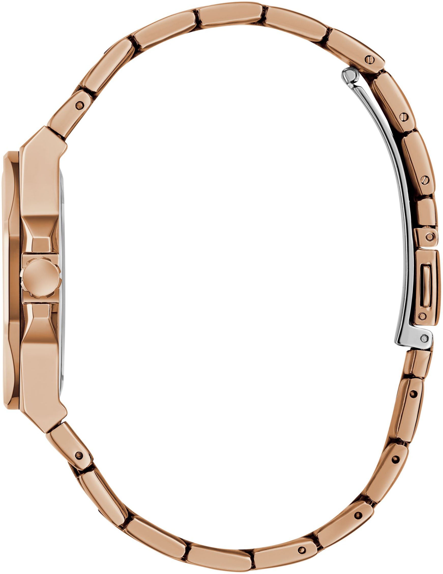 Guess Quarzuhr »EMPRESS«, Armbanduhr, Damenuhr, Edelstahlarmband