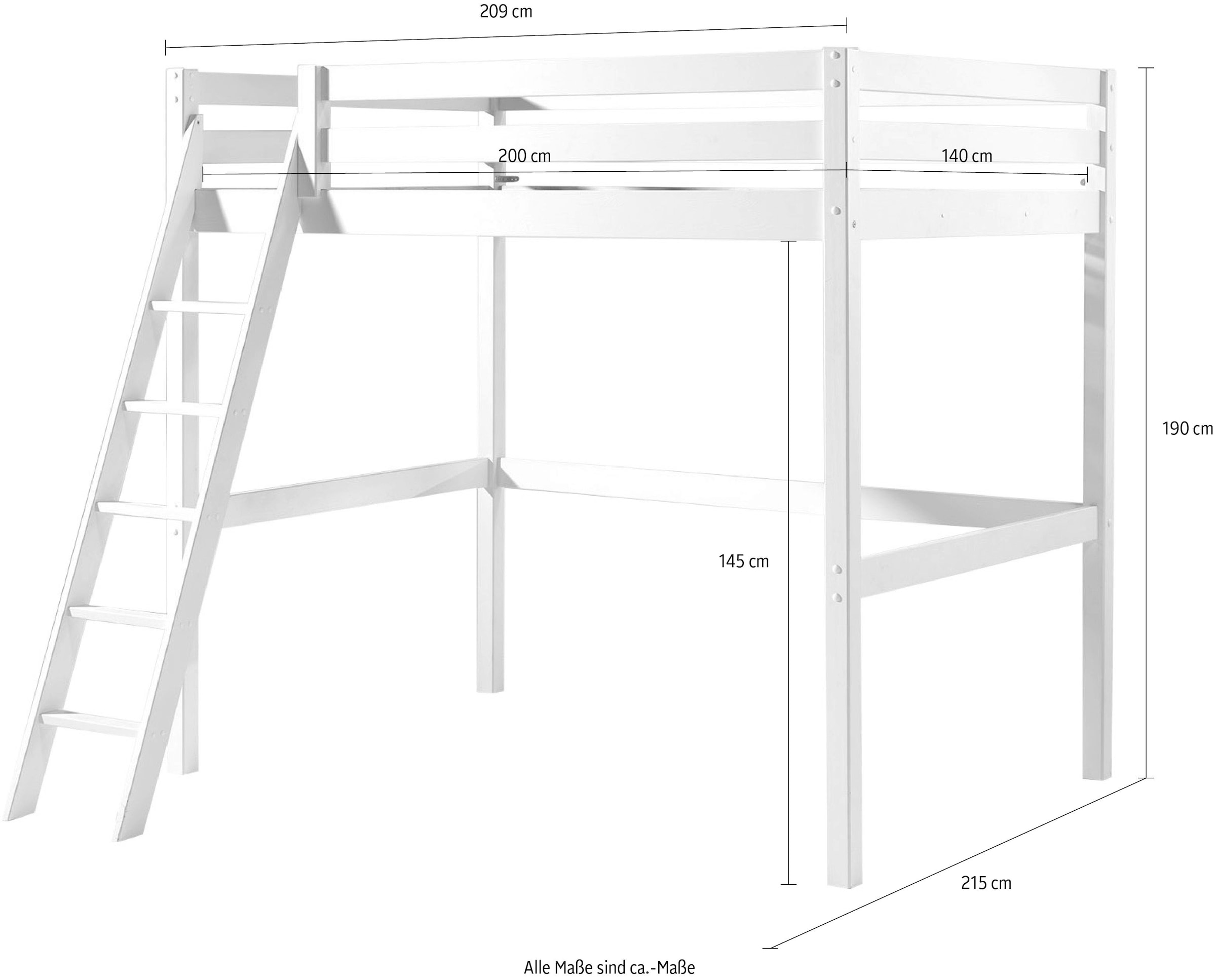 Vipack Hochbett »Pino«, (Made in Europe)