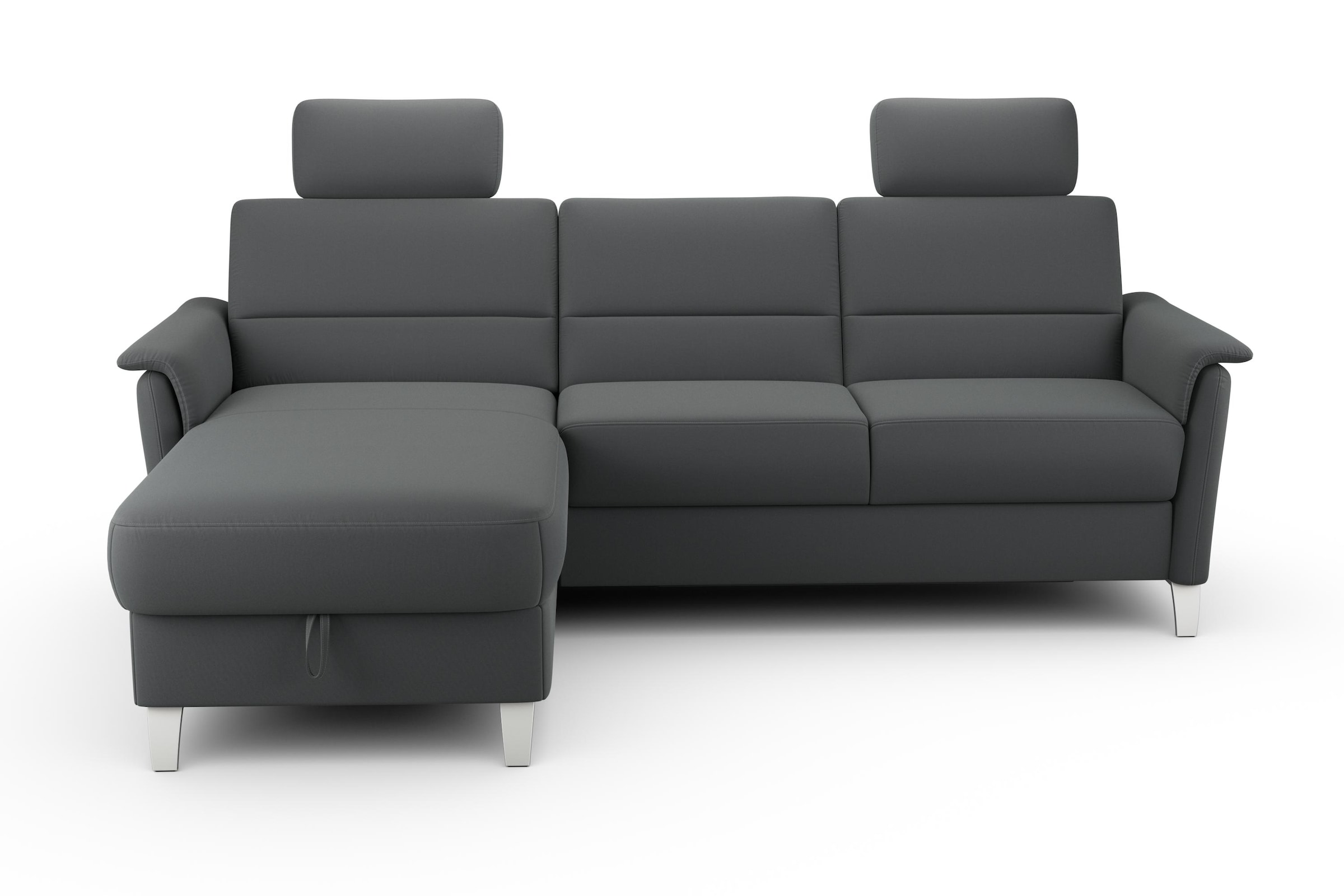 sit&more Ecksofa »Palmera L-Form«, Federkern, wahlweise mit Bettfunktion und mit/ohne Stauraum