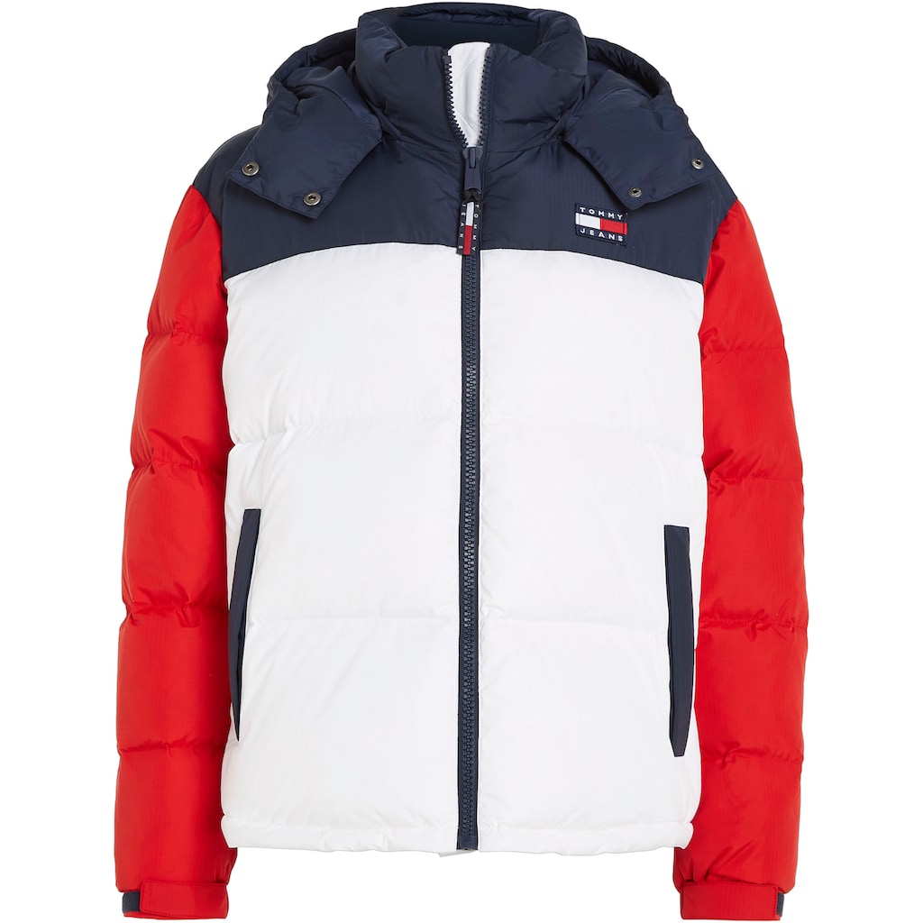 Tommy Jeans Steppjacke »TJW CBLK ALASKA PUFFER«, mit Kapuze, im modischem Colorblocking, mit Kapuze