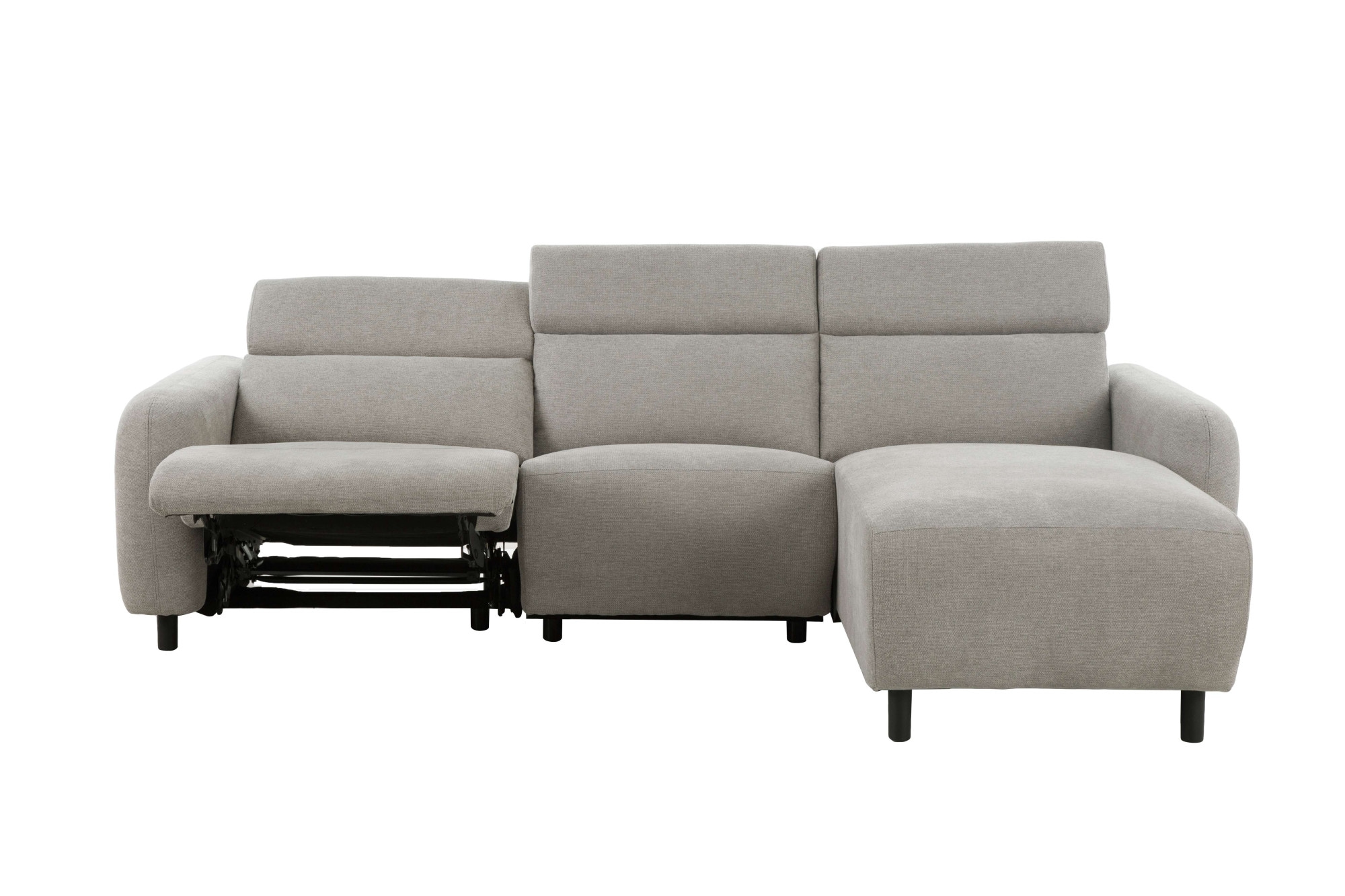 Home affaire Ecksofa »SKAANE Struktur, L-Form, 274 cm, manuelle u. elektrische Funktion,«, 274 cm, mit Kopfteilverstellung und man. oder elektr. Relaxfunktion