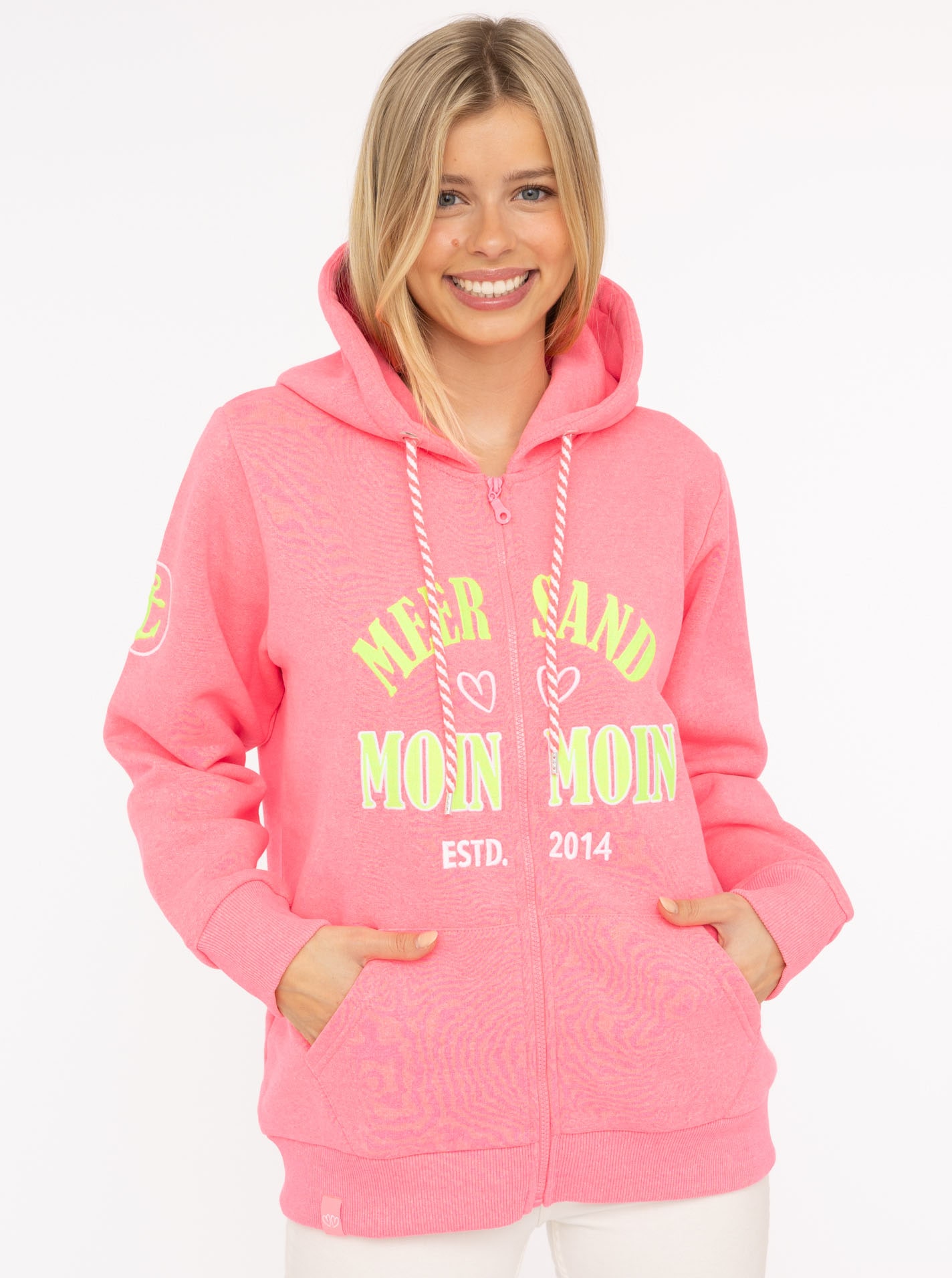 Zwillingsherz Sweatjacke ""Moin Moin"", Kapuze, Langarm, Reißverschluss, mo günstig online kaufen