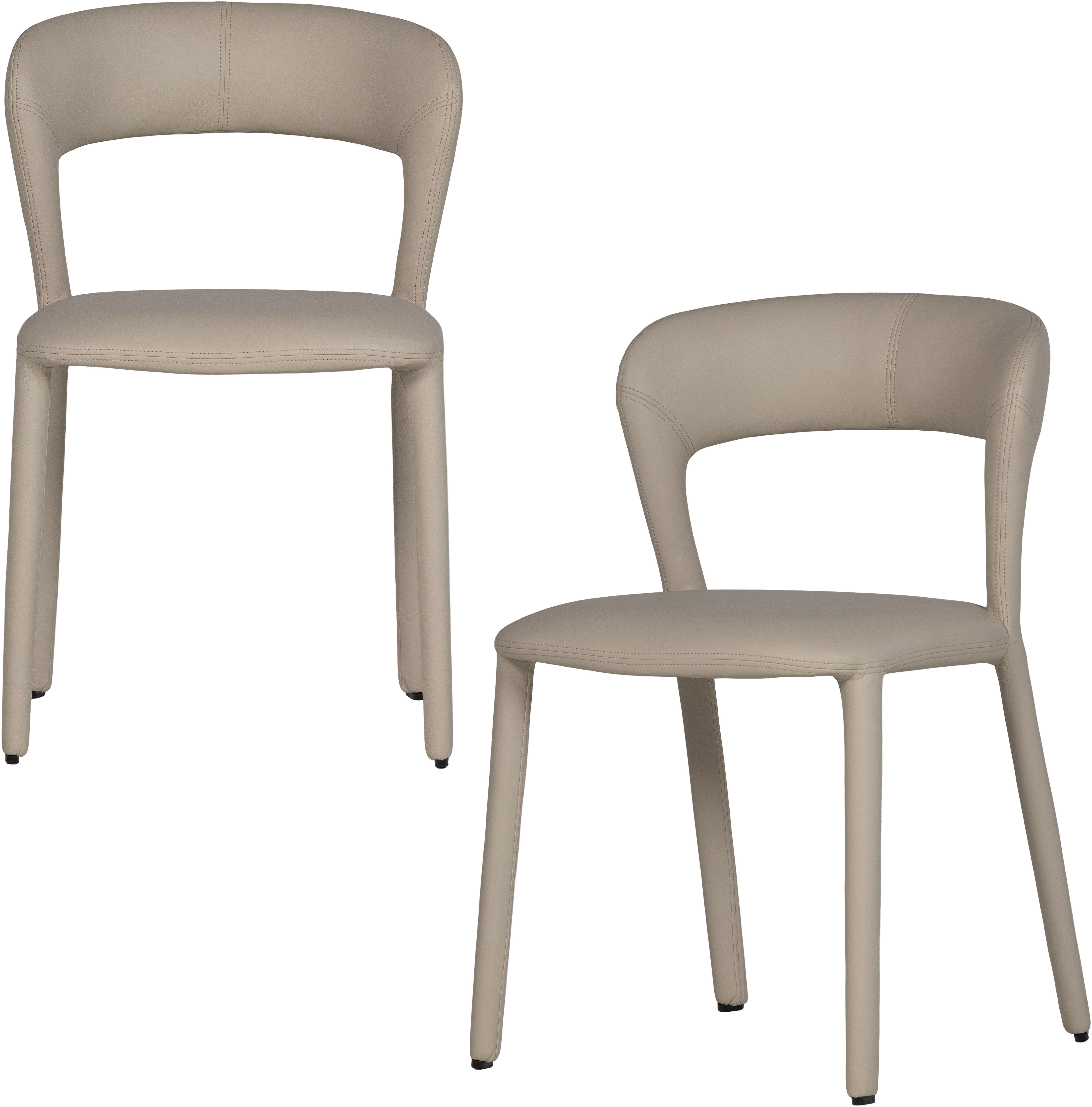 WOOOD "Noble mit Bezug und vollgepolstertem Gestell B 51 x T 56 x H 76 cm" (Set) 2 Stk.(Set, 2 St)Tragkraft 120 kg, Kunstleder Sehr hohe Verschleißfestigkeit