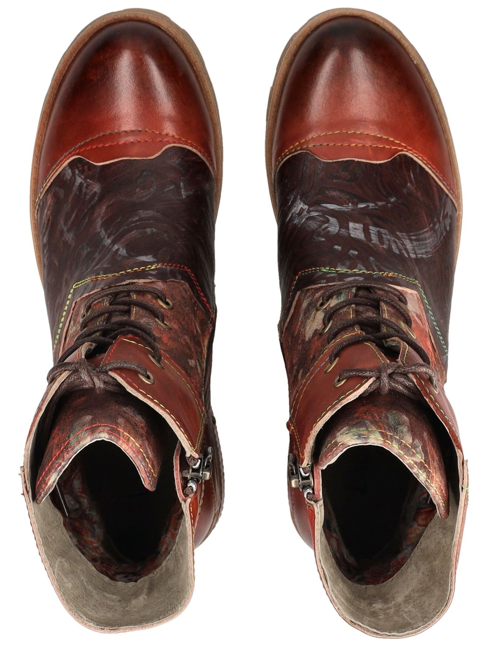 LAURA VITA Schnürstiefelette »LAURA VITA Stiefelette Leder/Textil«