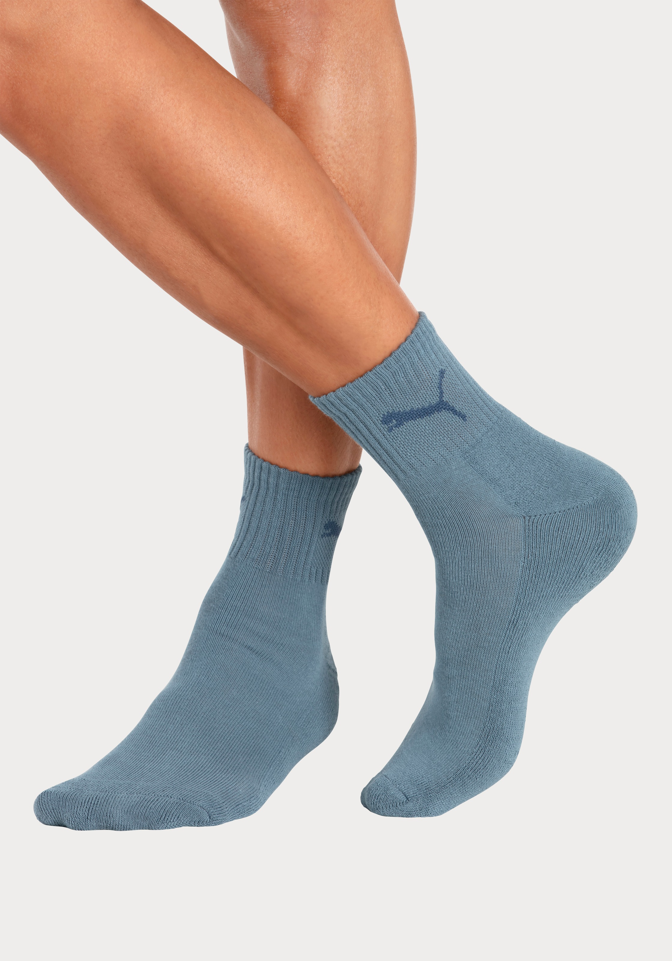 PUMA Sportsocken "short crew", (3 Paar), gepolsterte Frottee-Sohle, atmungs günstig online kaufen