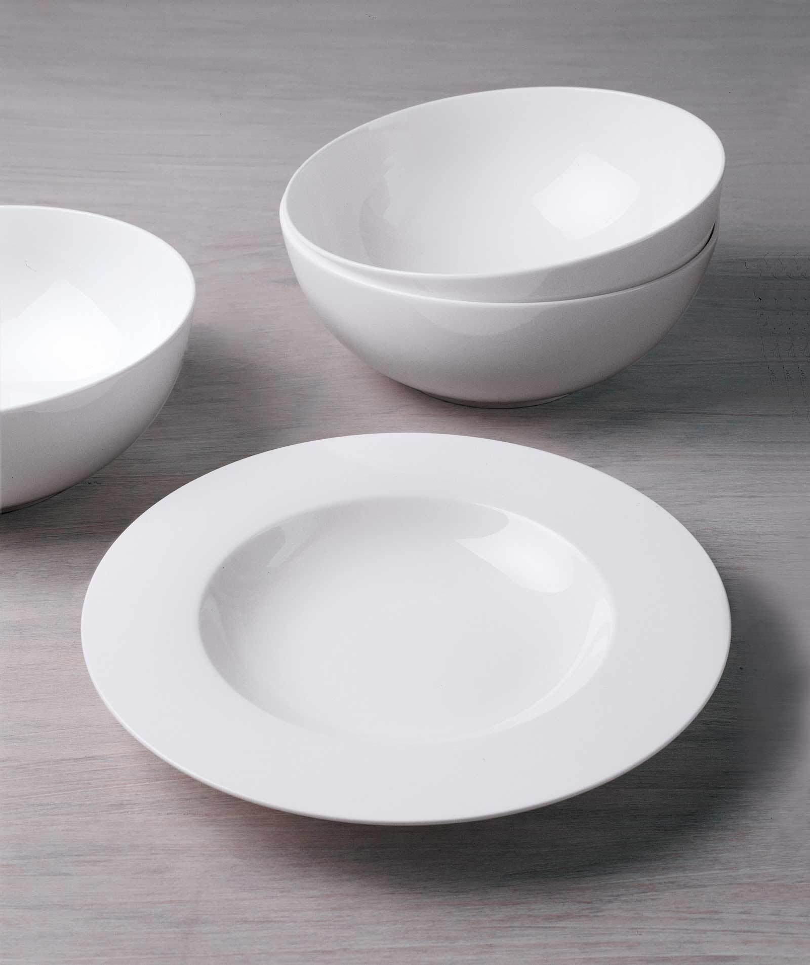 Suppenteller VILLEROY & BOCH "Suppenteller Royal ø 24.0 cm 6er Set weiß", weiß, Speiseteller 5