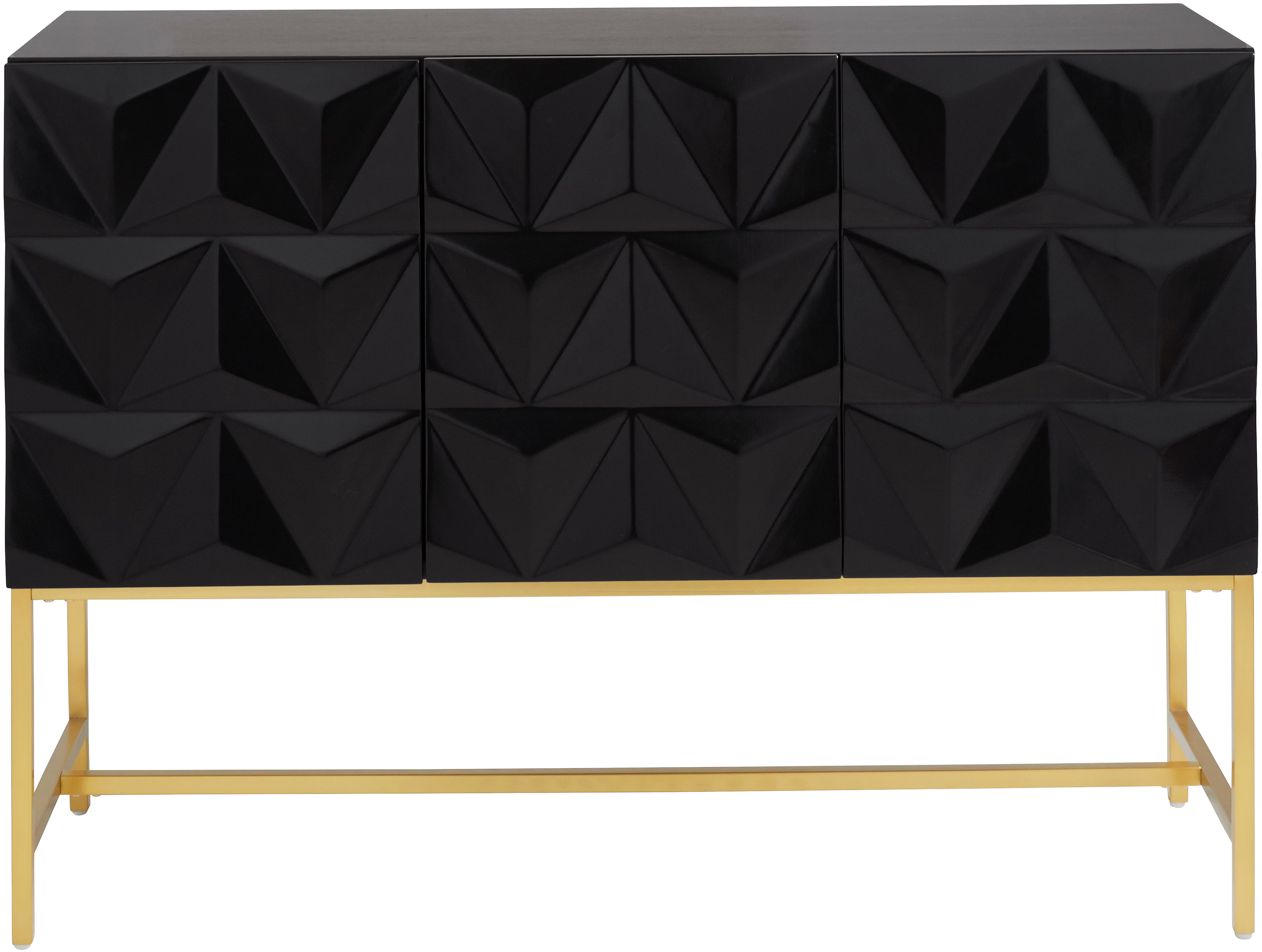 Thumbnail - Leonique Sideboard "Rovuma, TOPSELLER", (Kommode, FSC-zertifizierter Holzwerkstoff, lackiert), in 3D-Optik und goldfarbe...