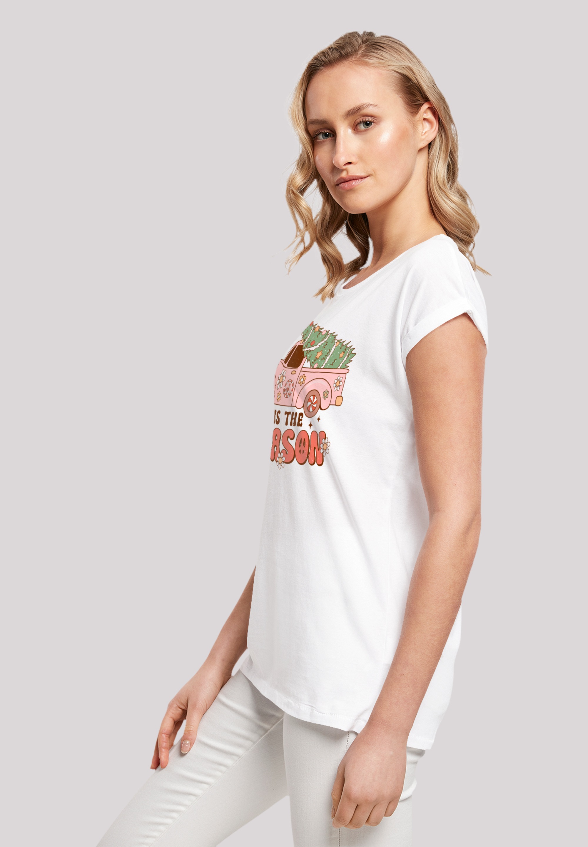F4NT4STIC T-Shirt »Tis The Season Weihnachten Drivin Home«, Premium Qualität, Weihnachts-Kollection