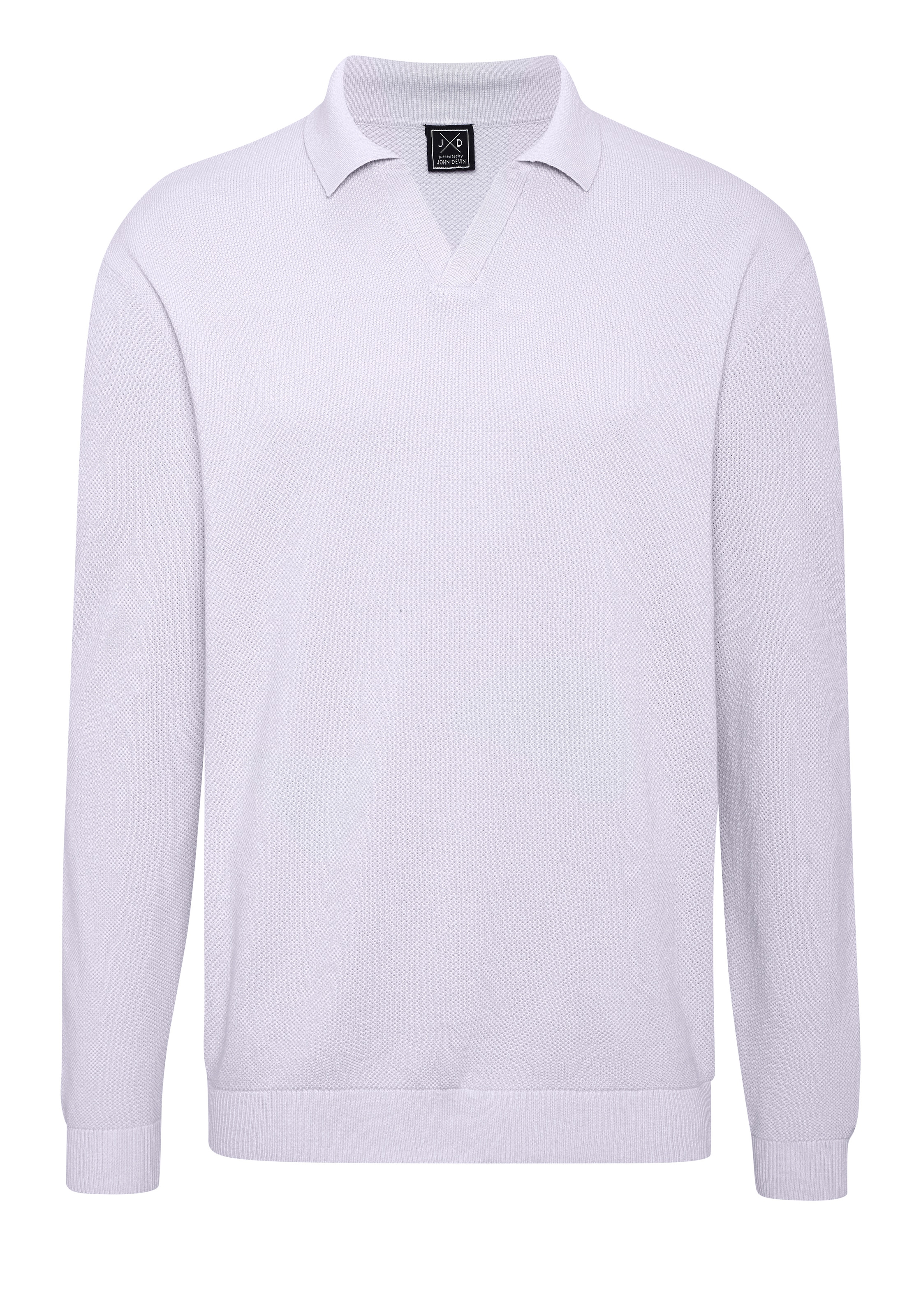 H.I.S Strickpullover »-  leichtes Strick Poloshirt, Longsleeve« Strukturstrick, Polokragen mit kleiner V-Öffnung