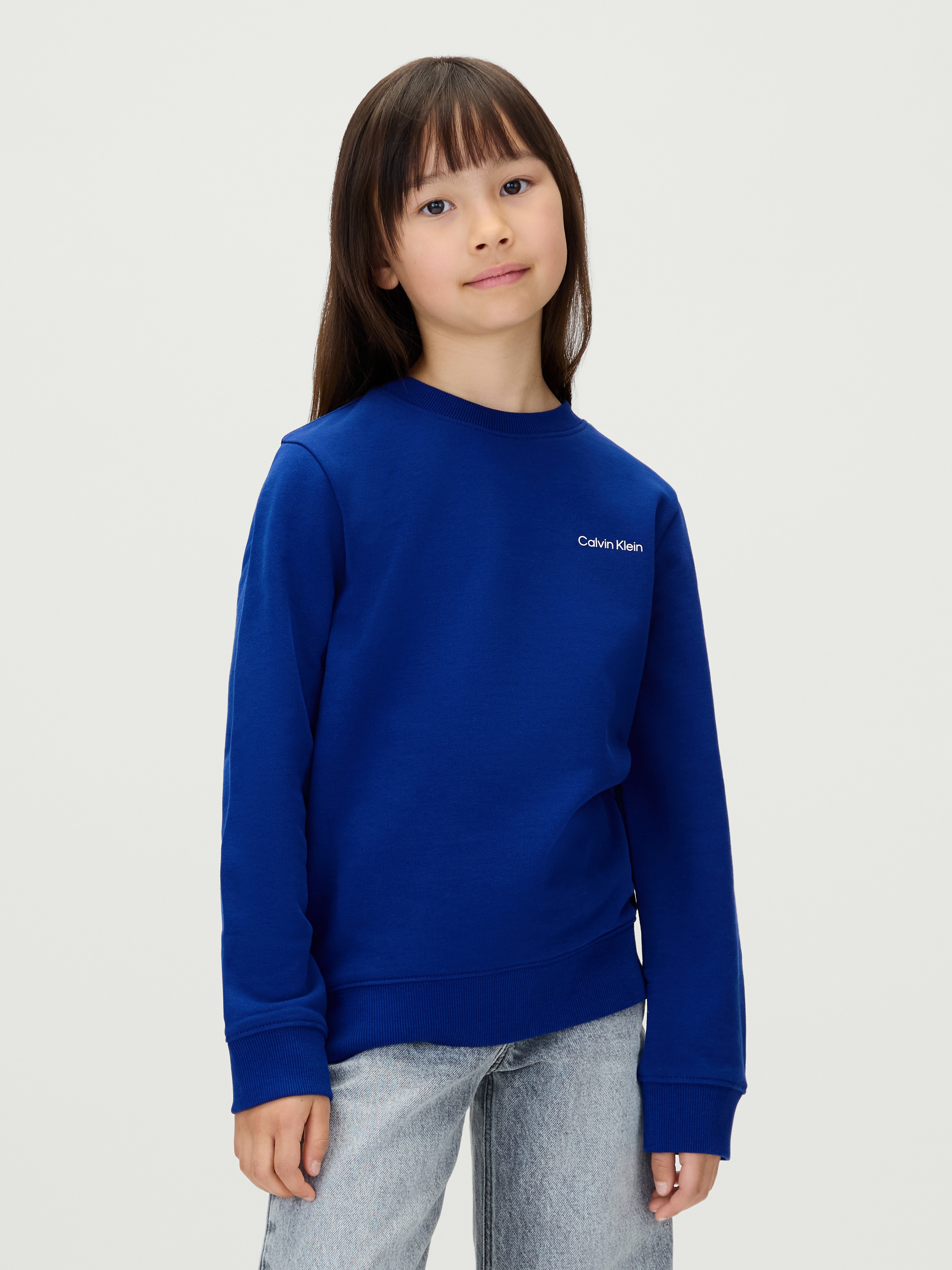 Calvin Klein Jeans Sweatshirt »CHEST INST. LOGO REGULAR CN«, für Kinder bis 16 Jahre, Logo-Schriftzug, Unisex