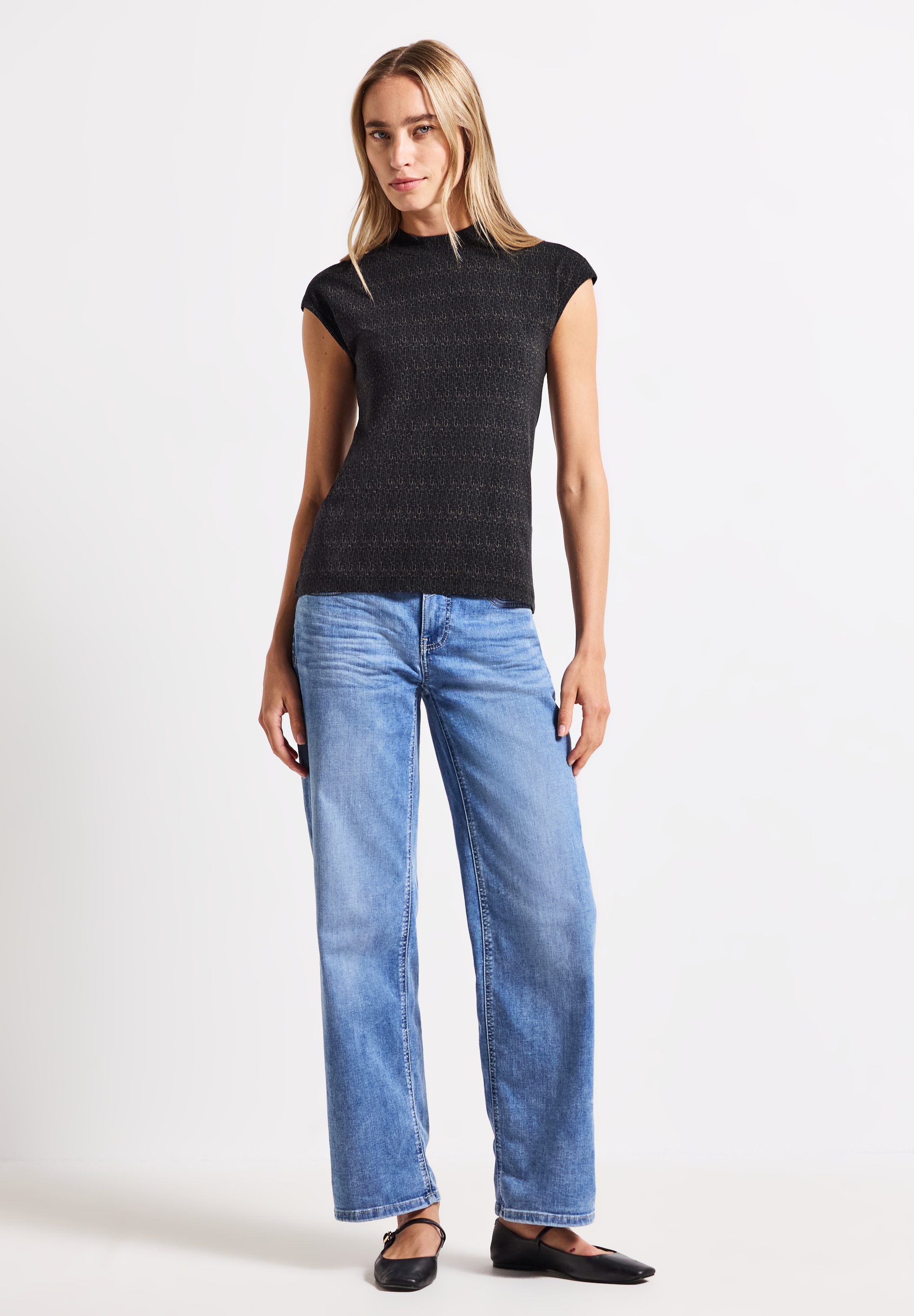 STREET ONE 2-in-1-Top, aus elastischem Materialmix