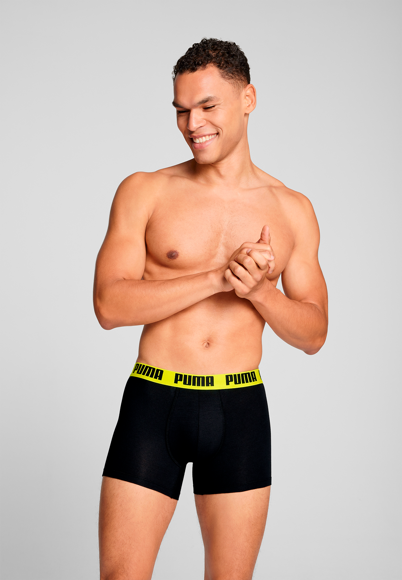 PUMA Boxershorts »PUMA MEN EVERYDAY BASIC BOXERS 2P«, (2er Pack), mit Logobund