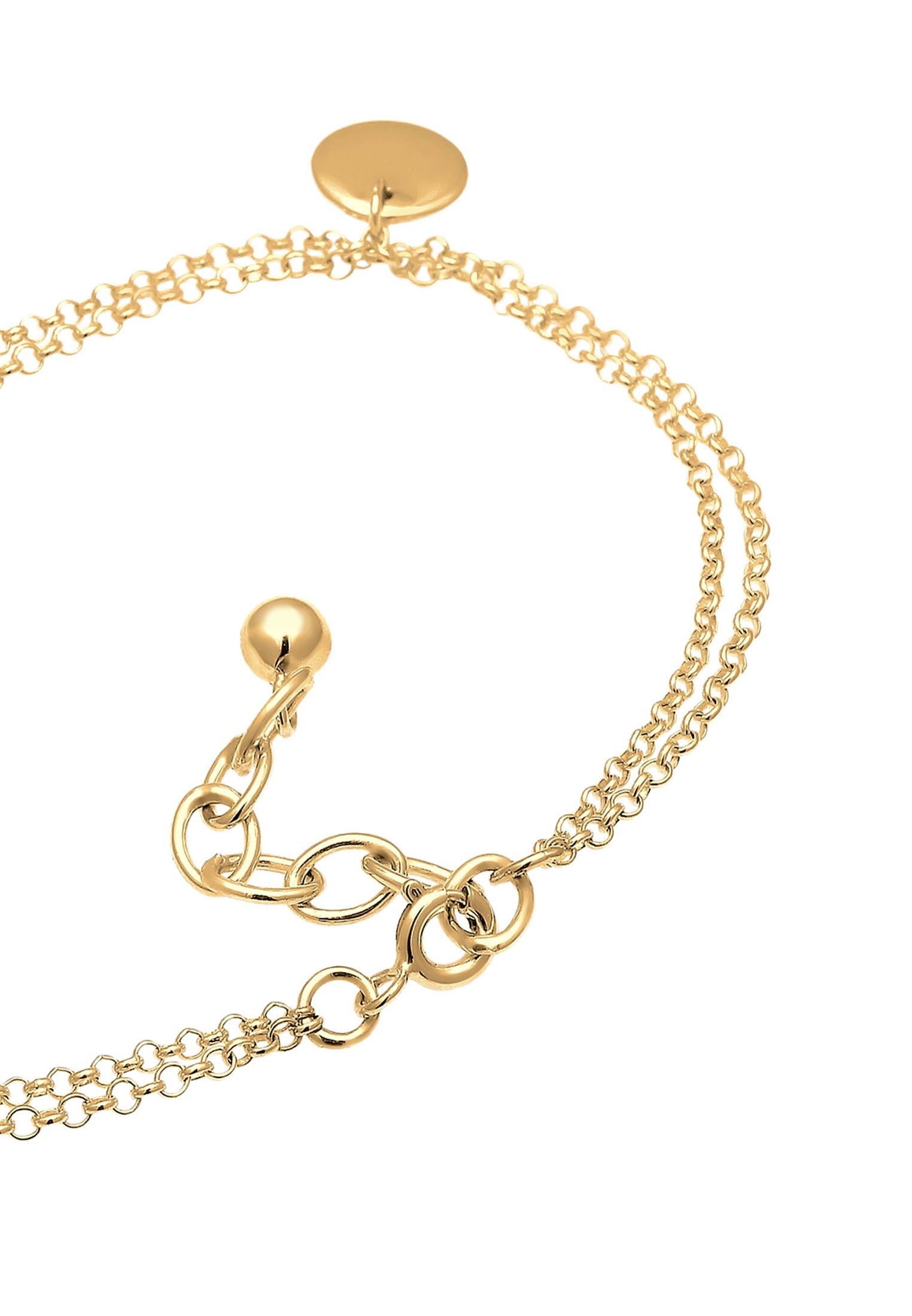 Elli Armband »2-reihig mit Plättchen 925 Silber«