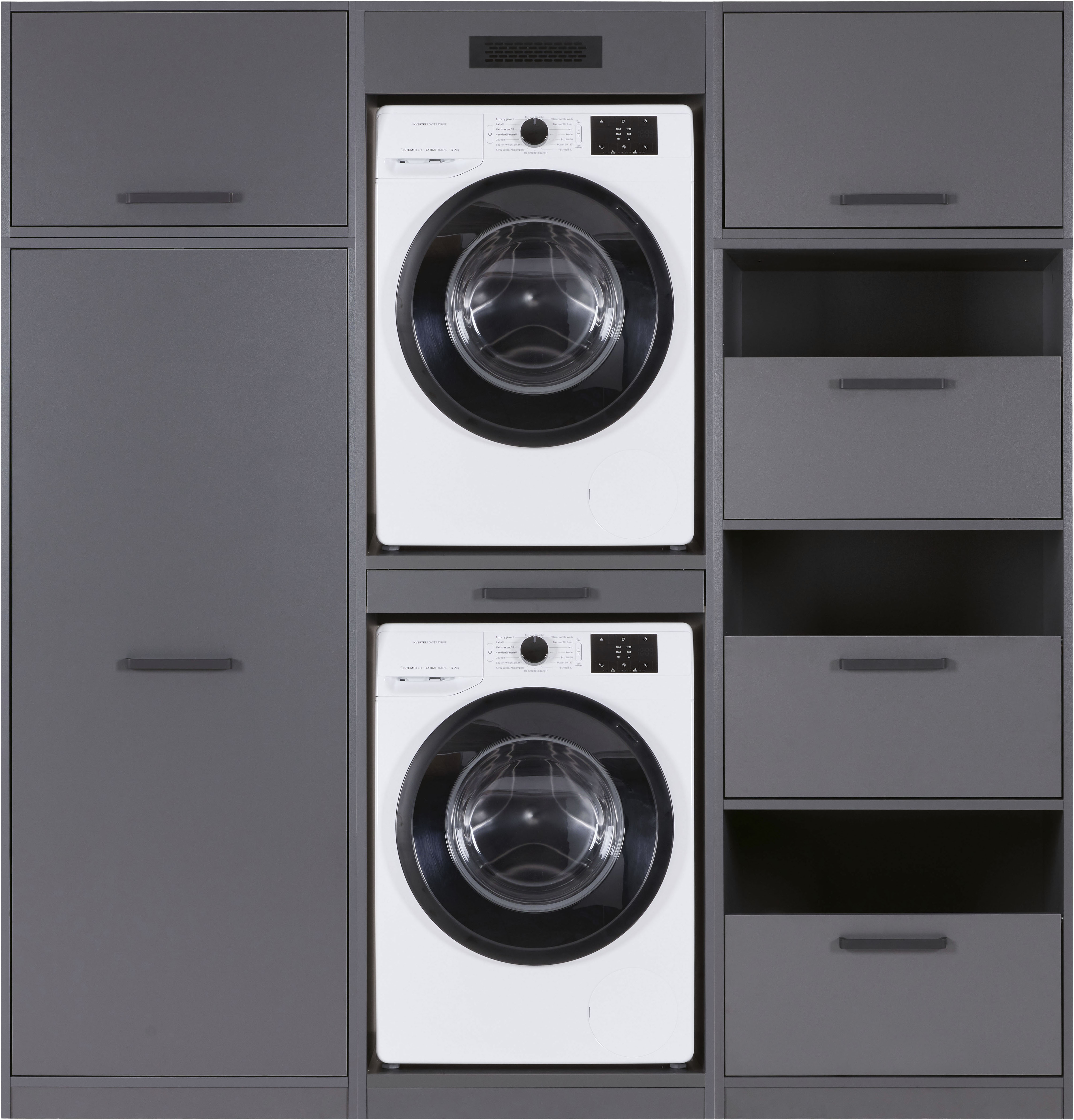 Inter Link Mehrzweckschrank-Set "Norela, Waschmaschinenumbauschrank, Geräteschrank mit Wäscheschrank" 5 Stk. tlg.