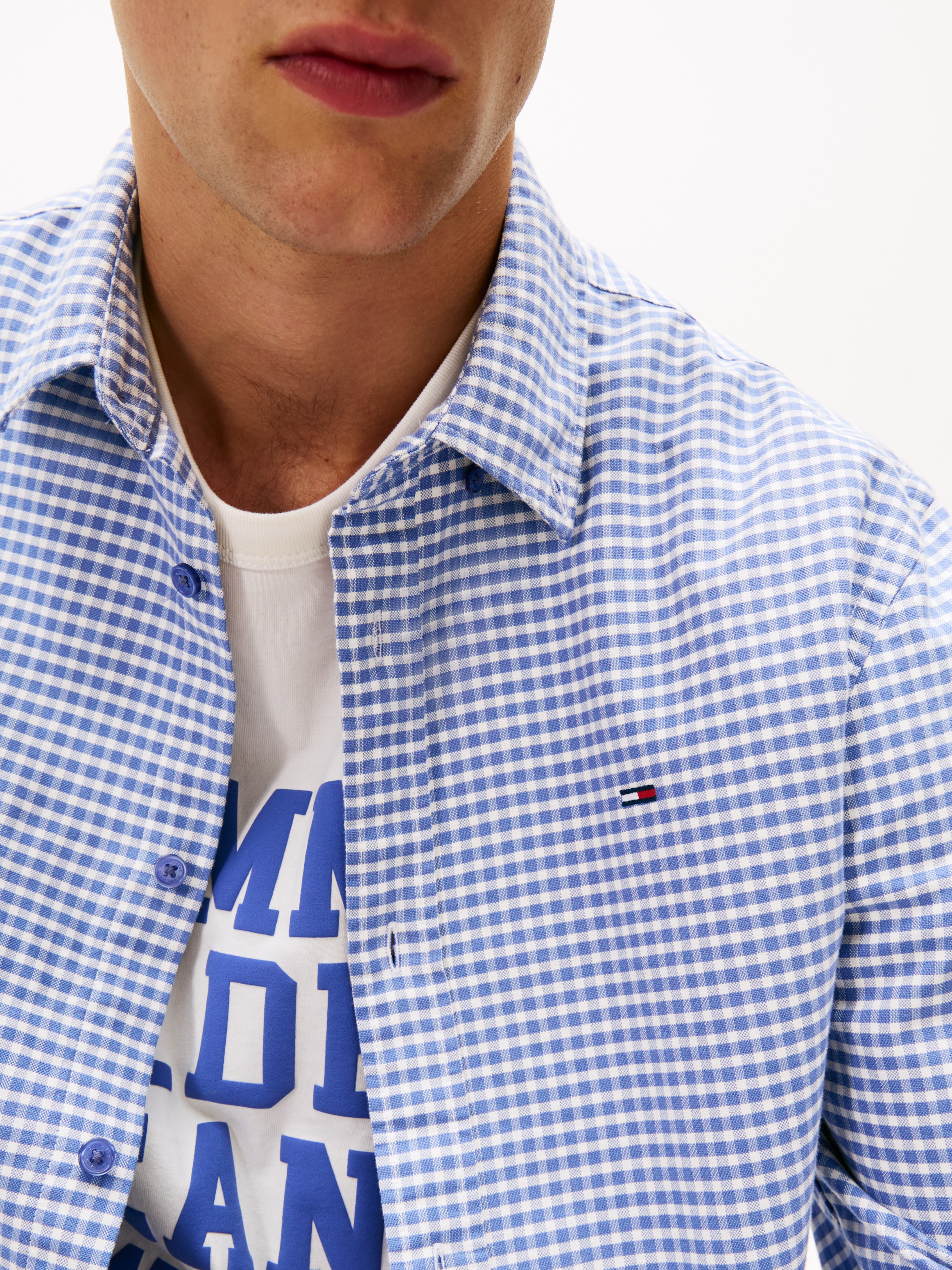 Tommy Jeans Langarmhemd »TJM OXFORD CHECK«, regular fit, Karohemd, Button-down-Kragen