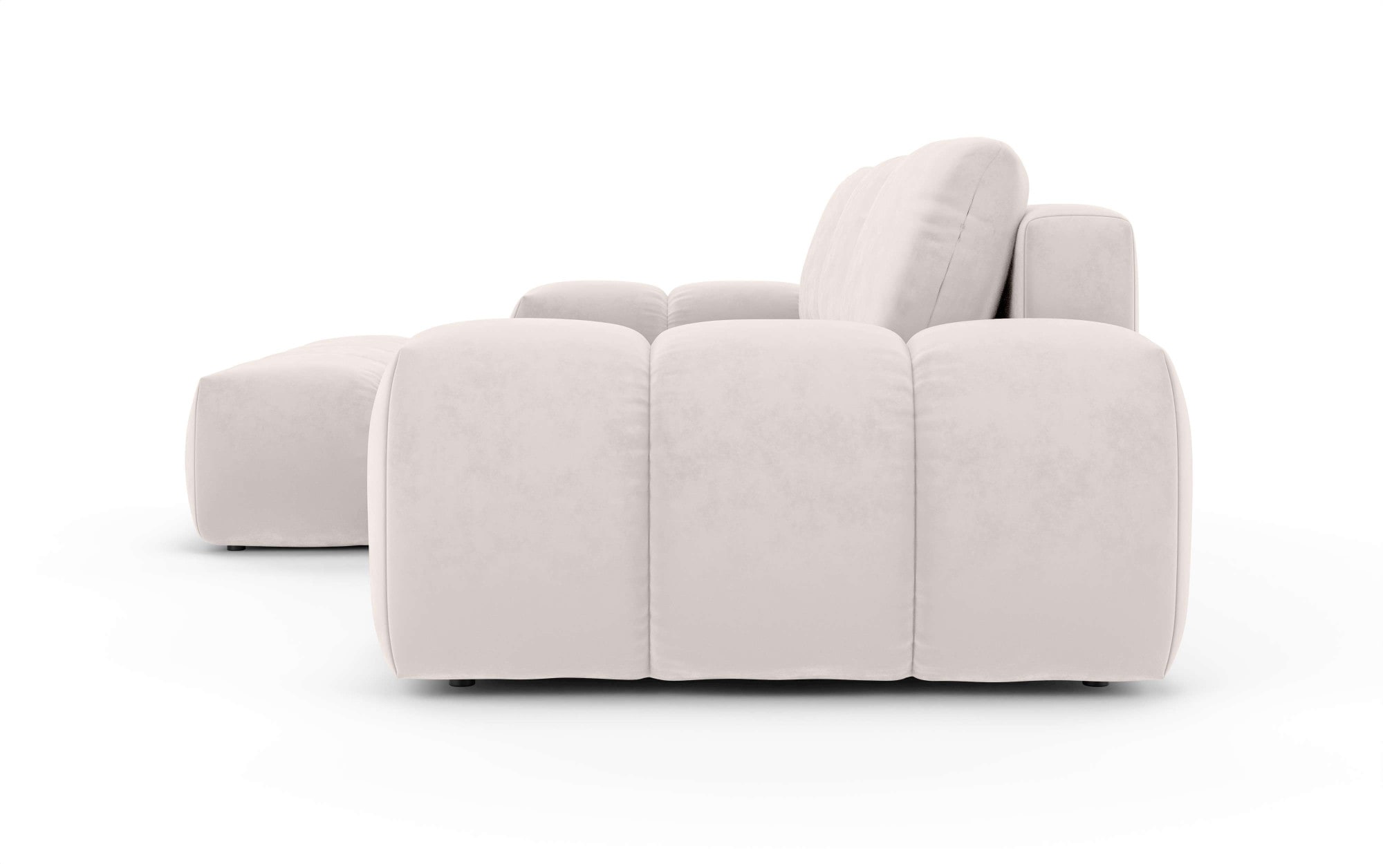 INOSIGN Ecksofa »AZITA klein optionale Schlafsofa mit Bettkasten, B/T/H: 270/166,5/84cm«, L-Form mit Wellenunterfederung, Bubble-Optik