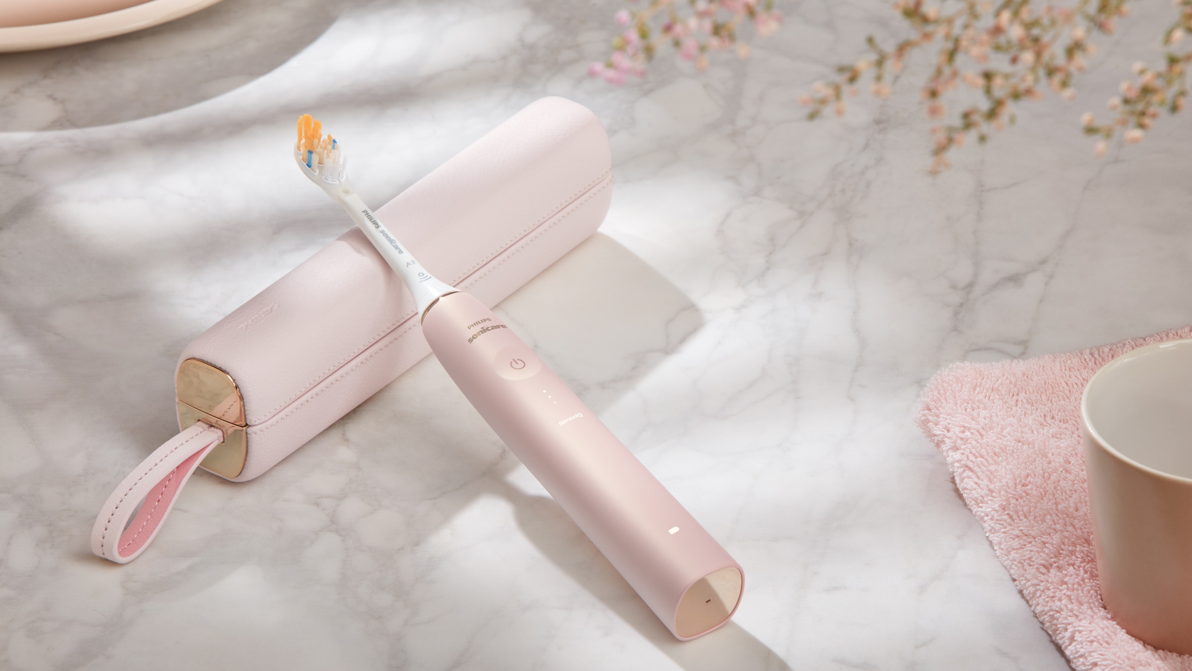 Philips Sonicare Elektrische Zahnbürste »DiamondClean Prestige 9000 HX9992«, 2 St. Aufsteckbürsten, mit integriertem Drucksensor, 5 Putzprogramme, inkl. Ladeetui