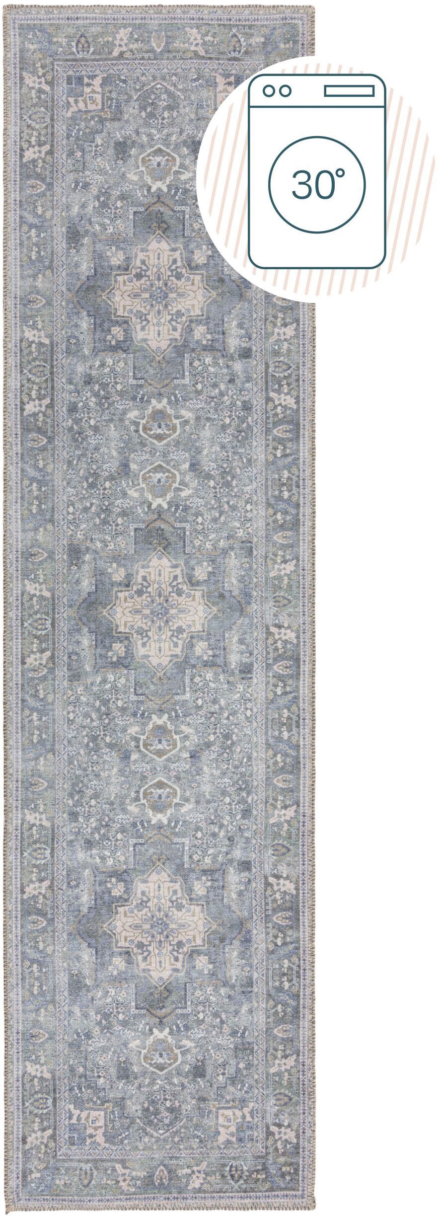FLAIR RUGS Teppich »Windsor«, rechteckig, 4 mm Höhe, Waschbarer Teppich