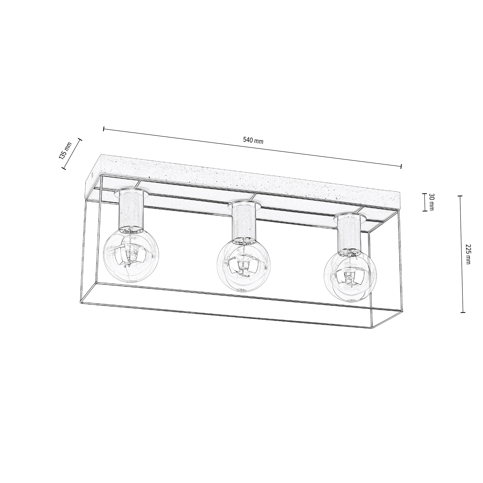 SPOT Light Deckenleuchte »GRETTER CONCRETE«, 1 flammig-flammig, Aus echtem Beton und Metall, passende LM E27 / exklusive, Naturprodukt