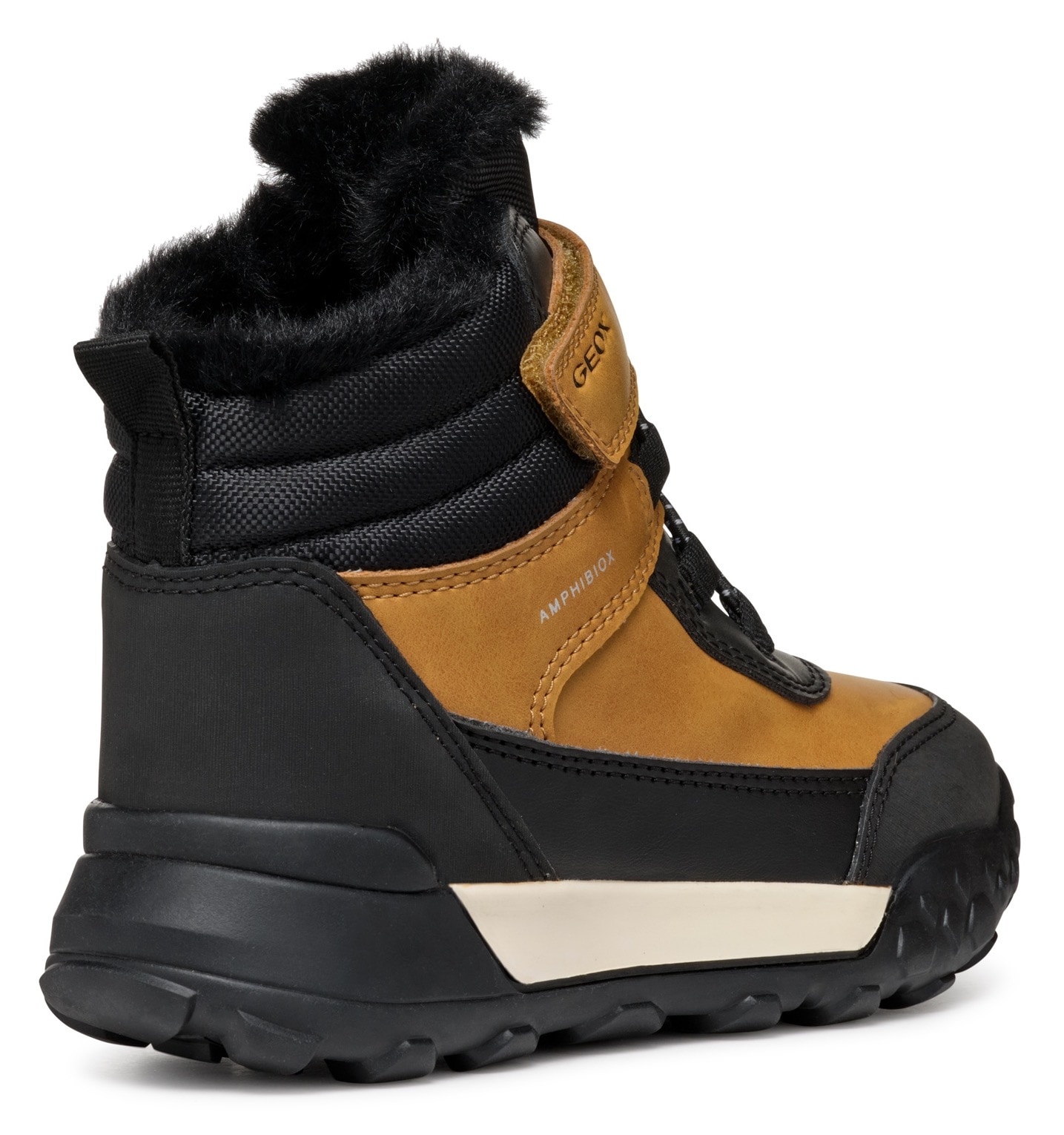 Geox Winterboots »J TREKKYUP BOY B ABX«, Klettstiefel, Snowboots, Winterstiefel mit Klettverschluss