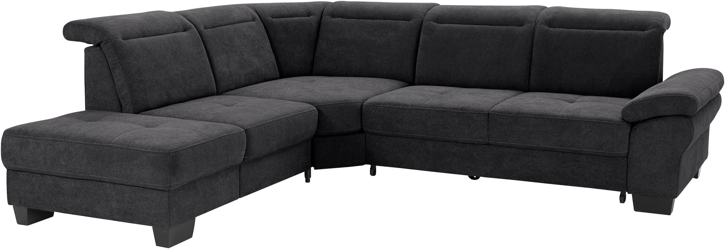 Places of Style Ecksofa »Cornwall L-Form«, incl. Sitztiefenverstellung, mit Bettfunktion und Kopfteilverstellung