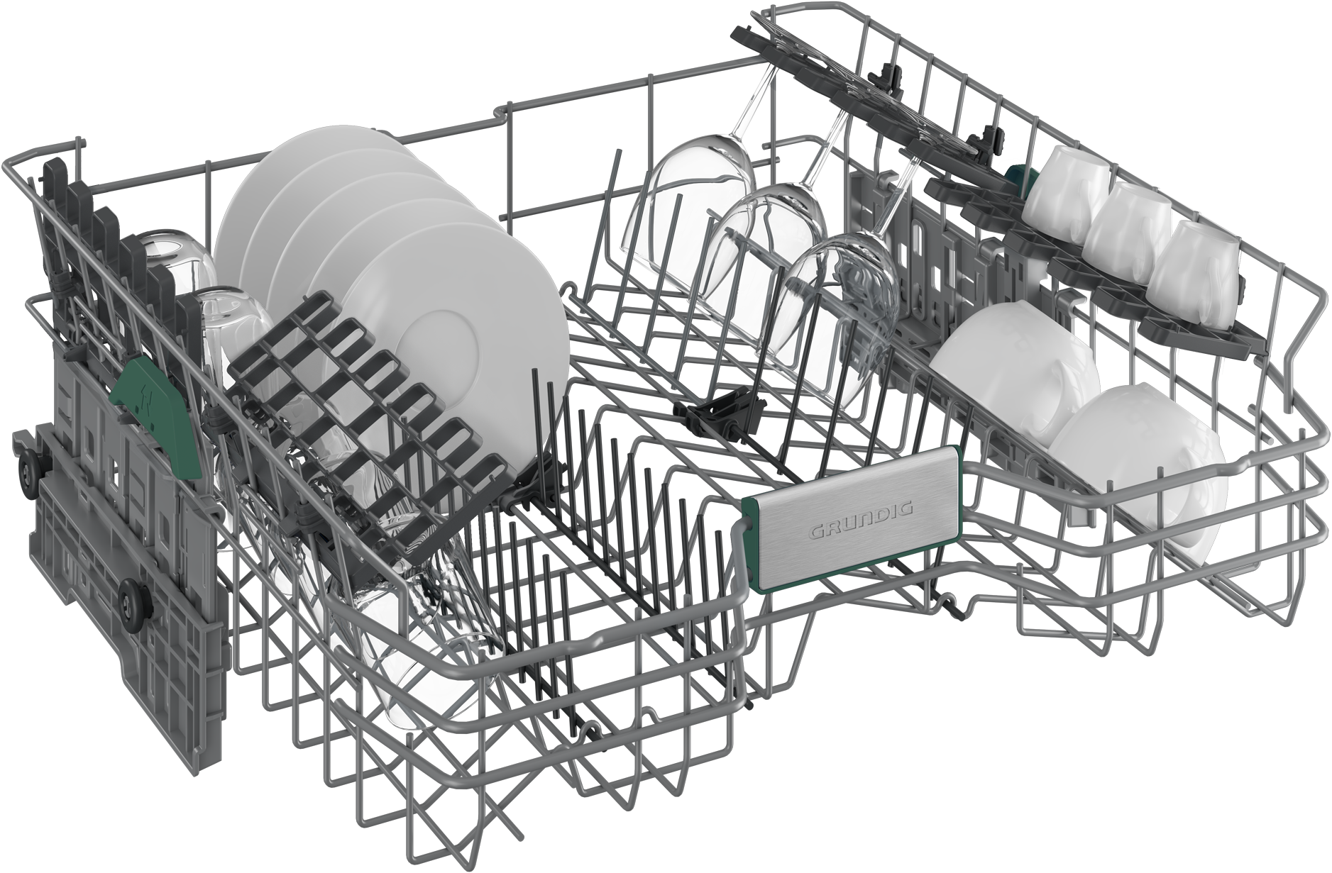 Grundig vollintegrierbarer Geschirrspüler »GNVP4410DW 7637691677« 14 Maßgedecke seitlicher Statusindikator