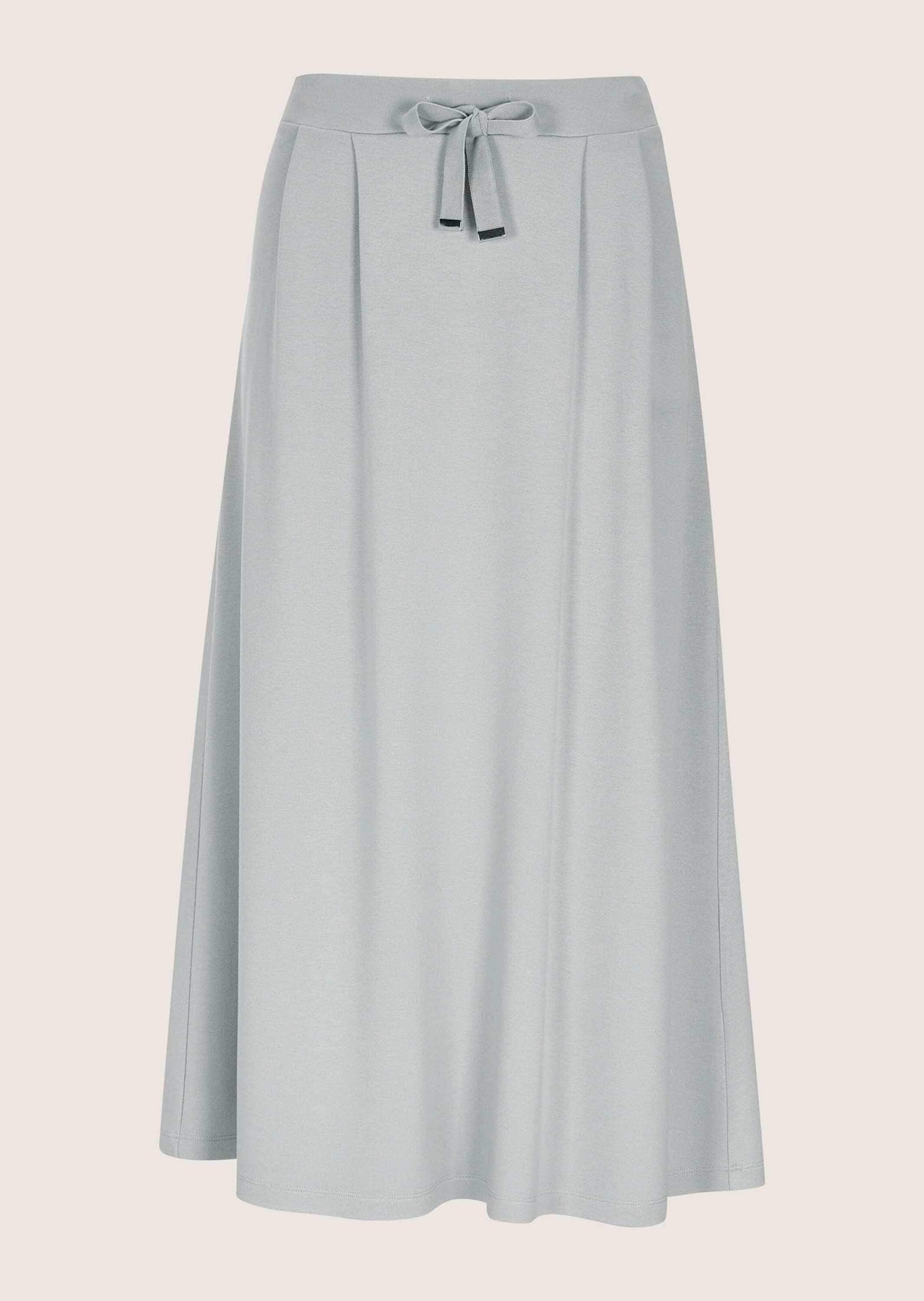 MADELEINE Midirock "Jerseyrock Viskoserock mit Schlupfbund" Dezente Bundfal günstig online kaufen