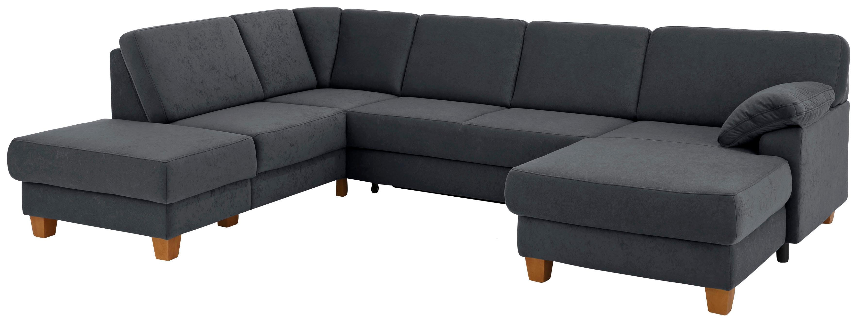 Thumbnail - Home affaire Wohnlandschaft "Belfort U-Form" mit Federkern, wahlweise mit Bettfunktion und Stauraum