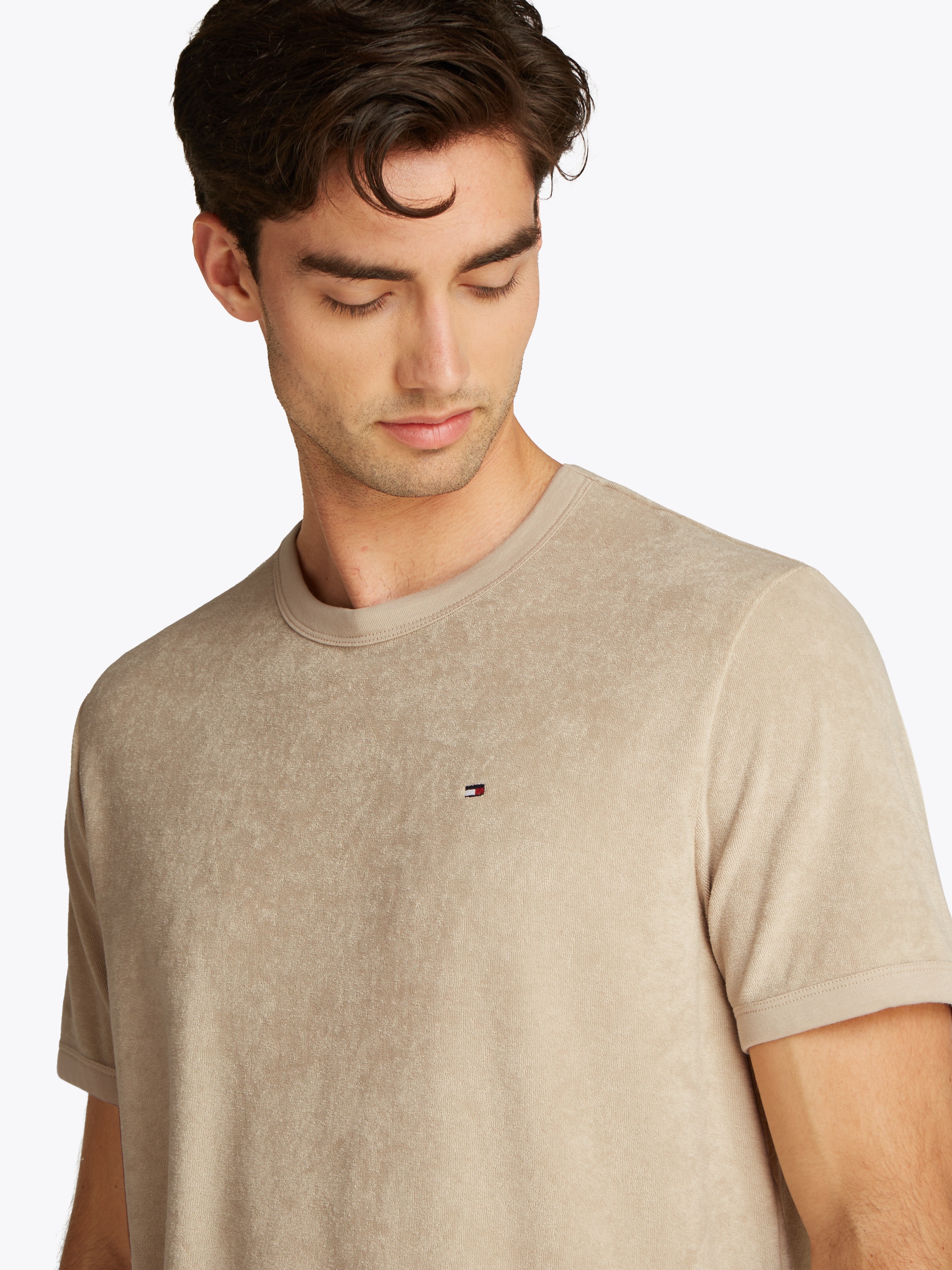 Tommy Hilfiger T-Shirt "TERRY TOWELLING TEE", aus Frottee Samt günstig online kaufen