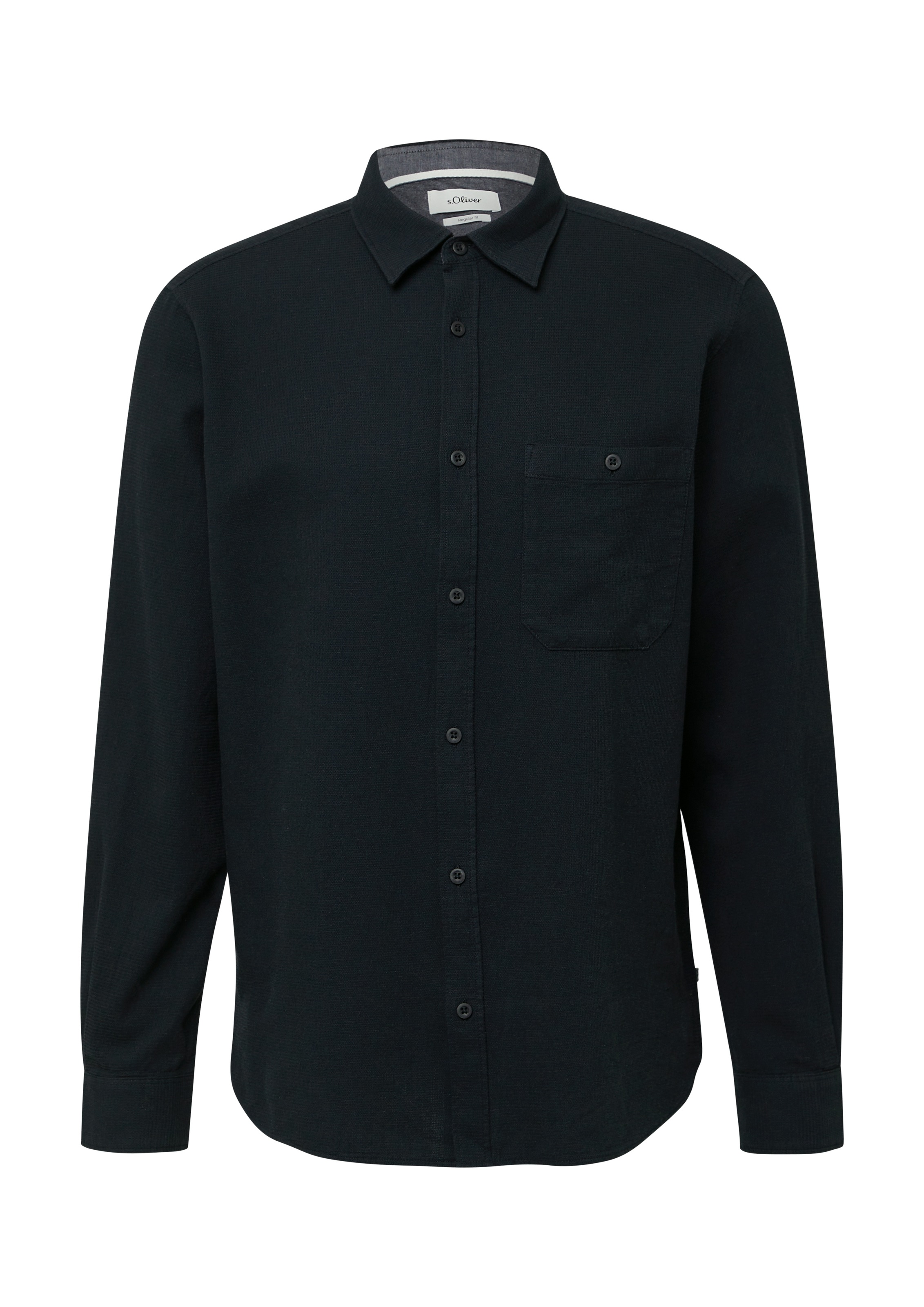 Thumbnail - s.Oliver Langarmhemd mit Brusttasche