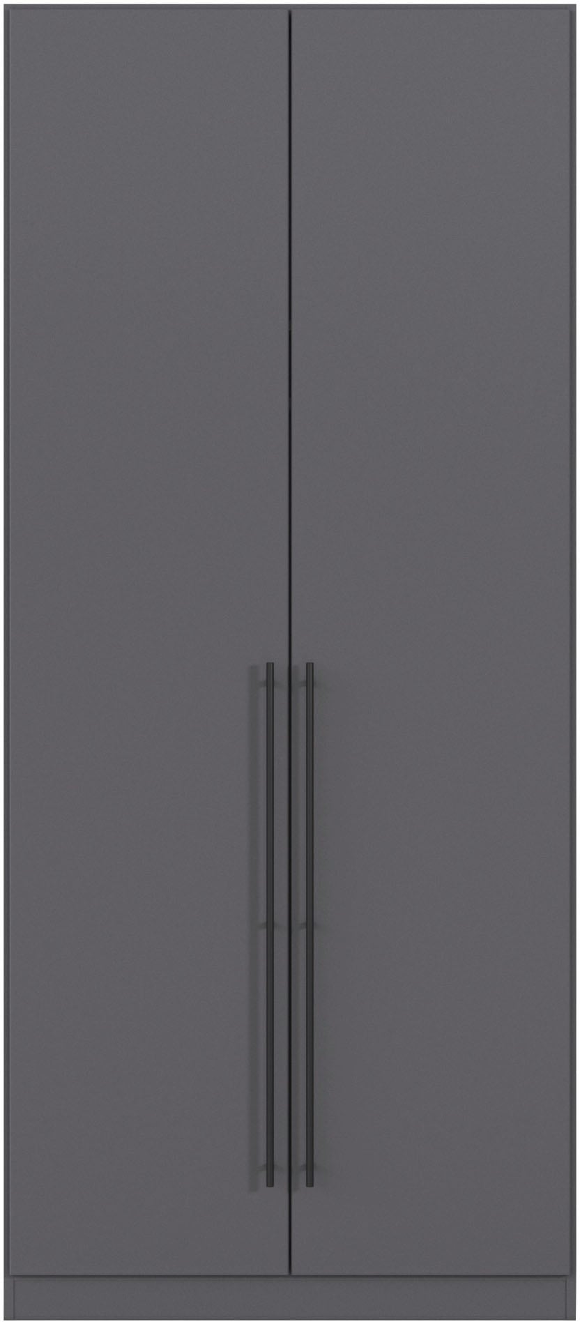 rauch Kleiderschrank, (in 3 verschiedenen Ausstattungen BASIC/CLASSIC/PREMIUM), mit hochwertigen Stangengriffen in Schwarz aus Metall MADE IN GERMANY