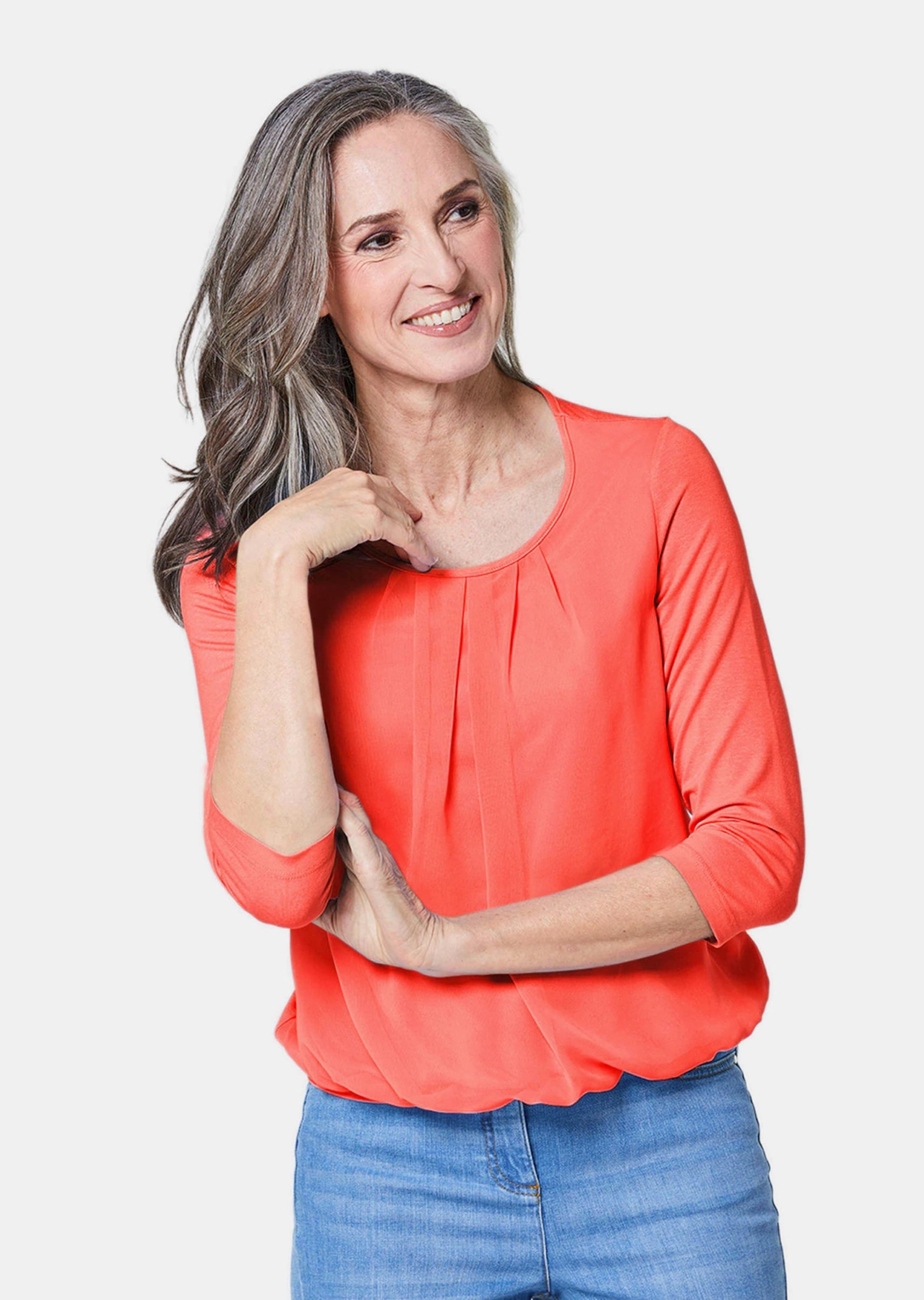 GOLDNER Kurzarmbluse »Blusenshirt Gepflegtes Shirt in eleganter Blusen-Optik«
