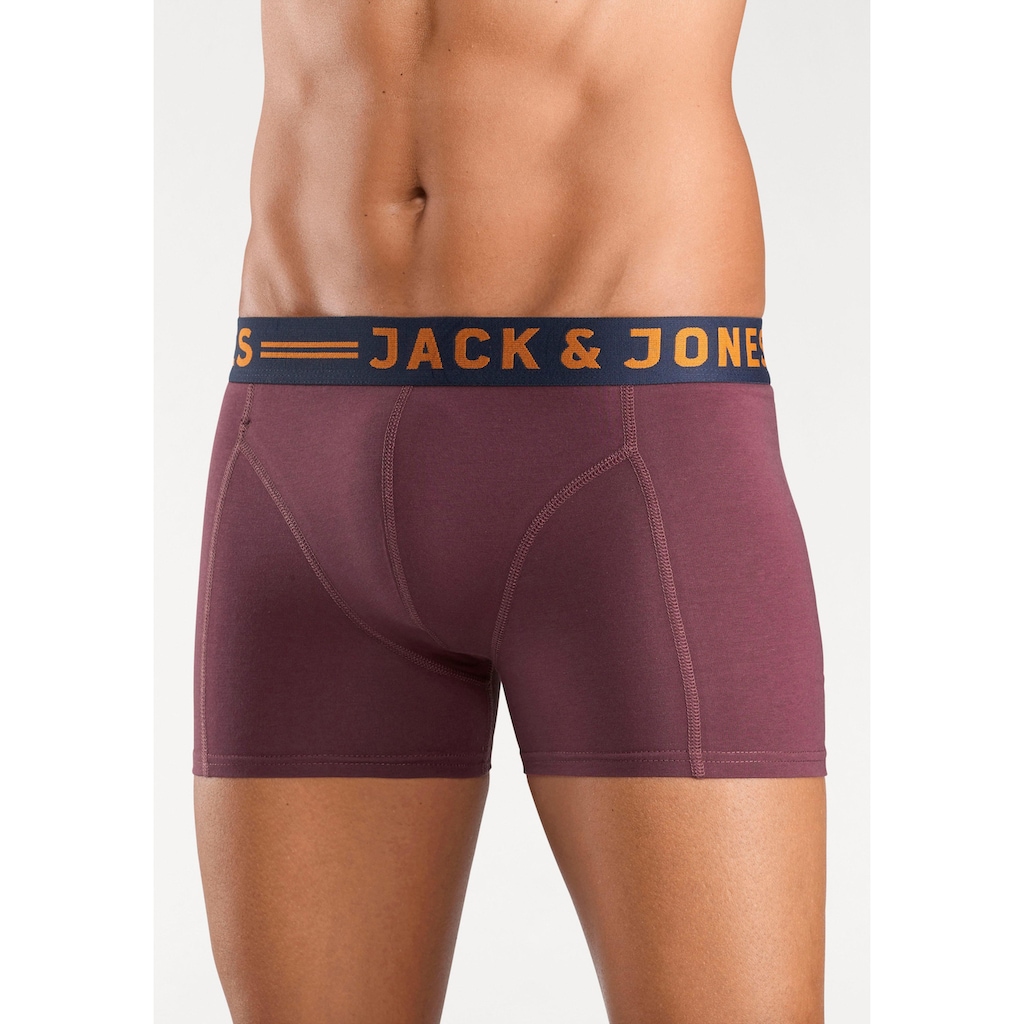 Jack & Jones Boxer »JAC Lichfield Trunks«, (Packung, 3 St.), mit kontrastfarbigem Bund