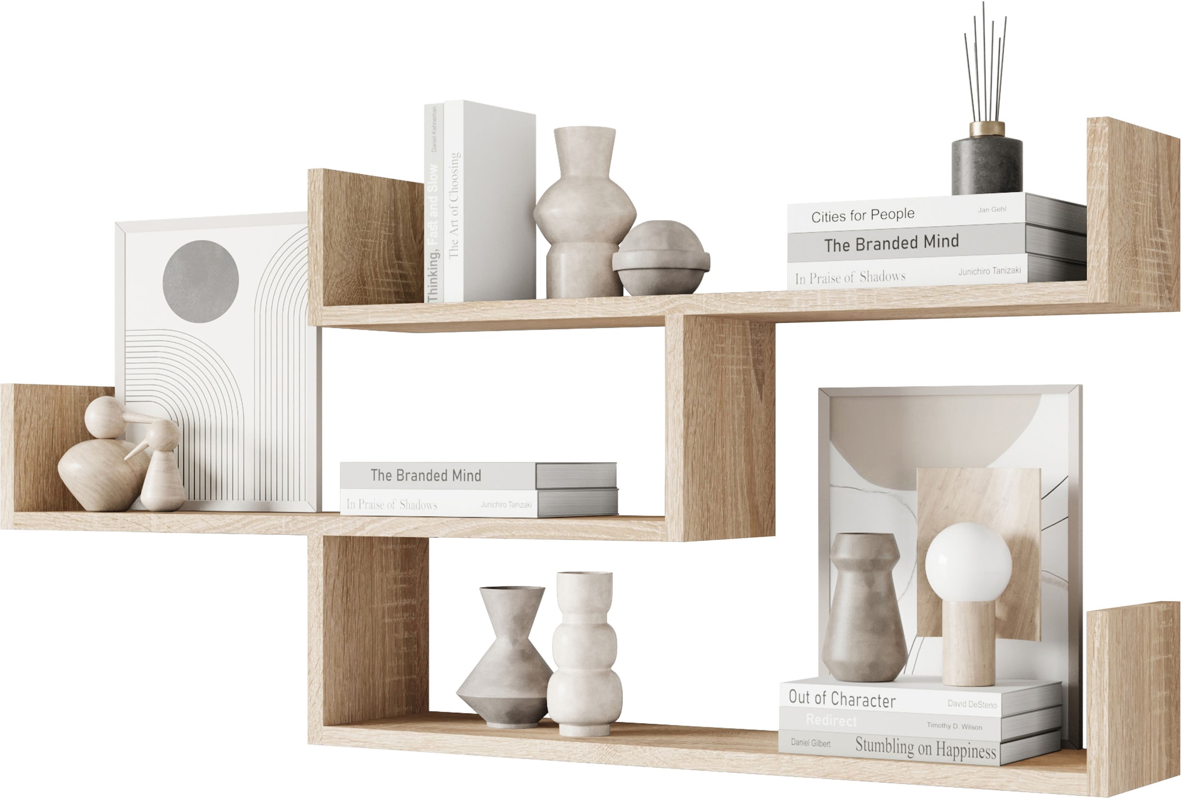 INOSIGN Wandboard »Wandregal Trio«, (1 St.), Hängeregal mit 3 Ablageflächen, modernes Design, variabel einsetzbar