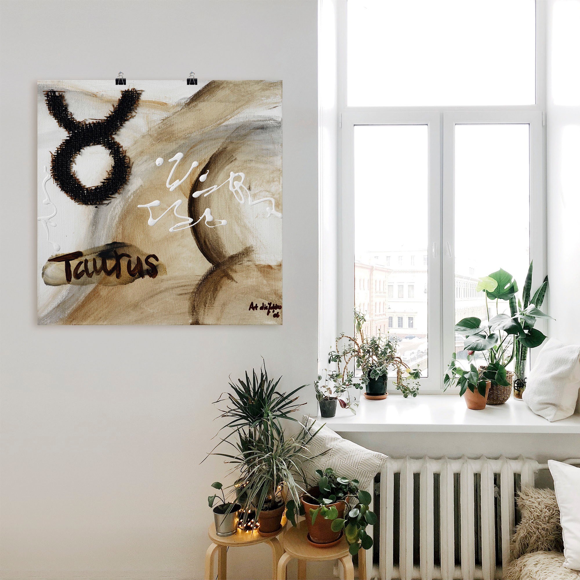 Artland Wandbild »Stier«, Sternzeichen, (1 St.), als Leinwandbild, Poster in verschied. Größen