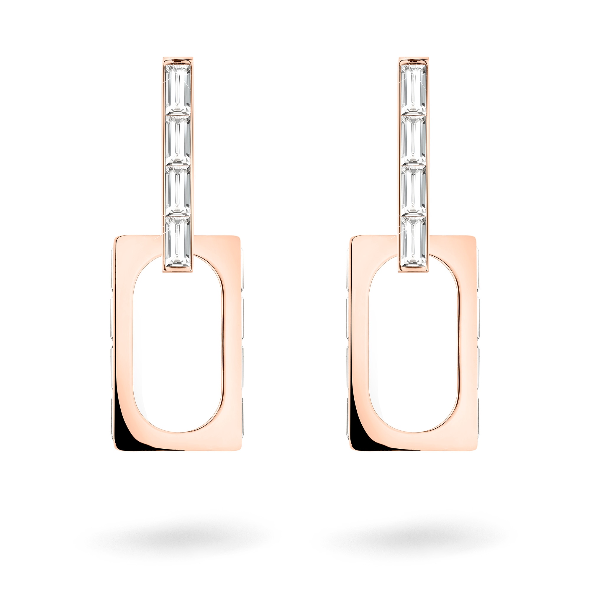 Liebeskind Berlin Paar Creolen »Schmuck Geschenk Edelstahl Ohrringe Sparkling Link, LJ-1472-E-38«, mit Zirkonia (synth.)