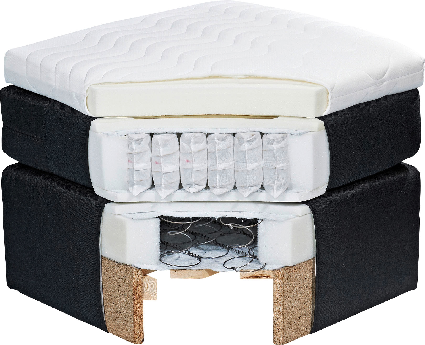 ED EXCITING DESIGN Boxspringbett »Sandon, Familienbett erhältlich in der Größe 240x200cm«