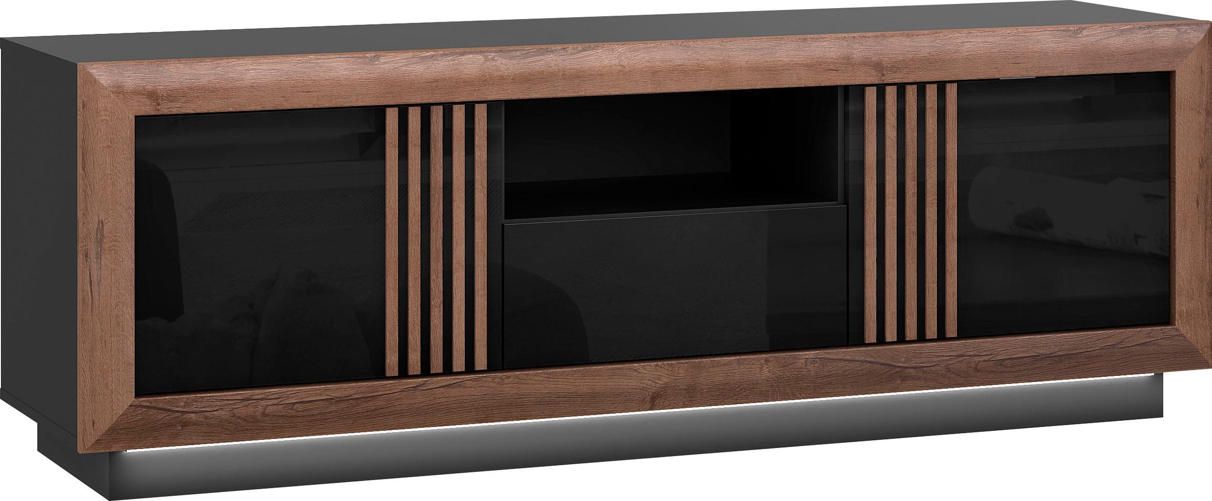 FORTE Lowboard "SavonaTV-Board, TV-Schrank", Breite 162 cm, inkl. Sockelbel günstig online kaufen