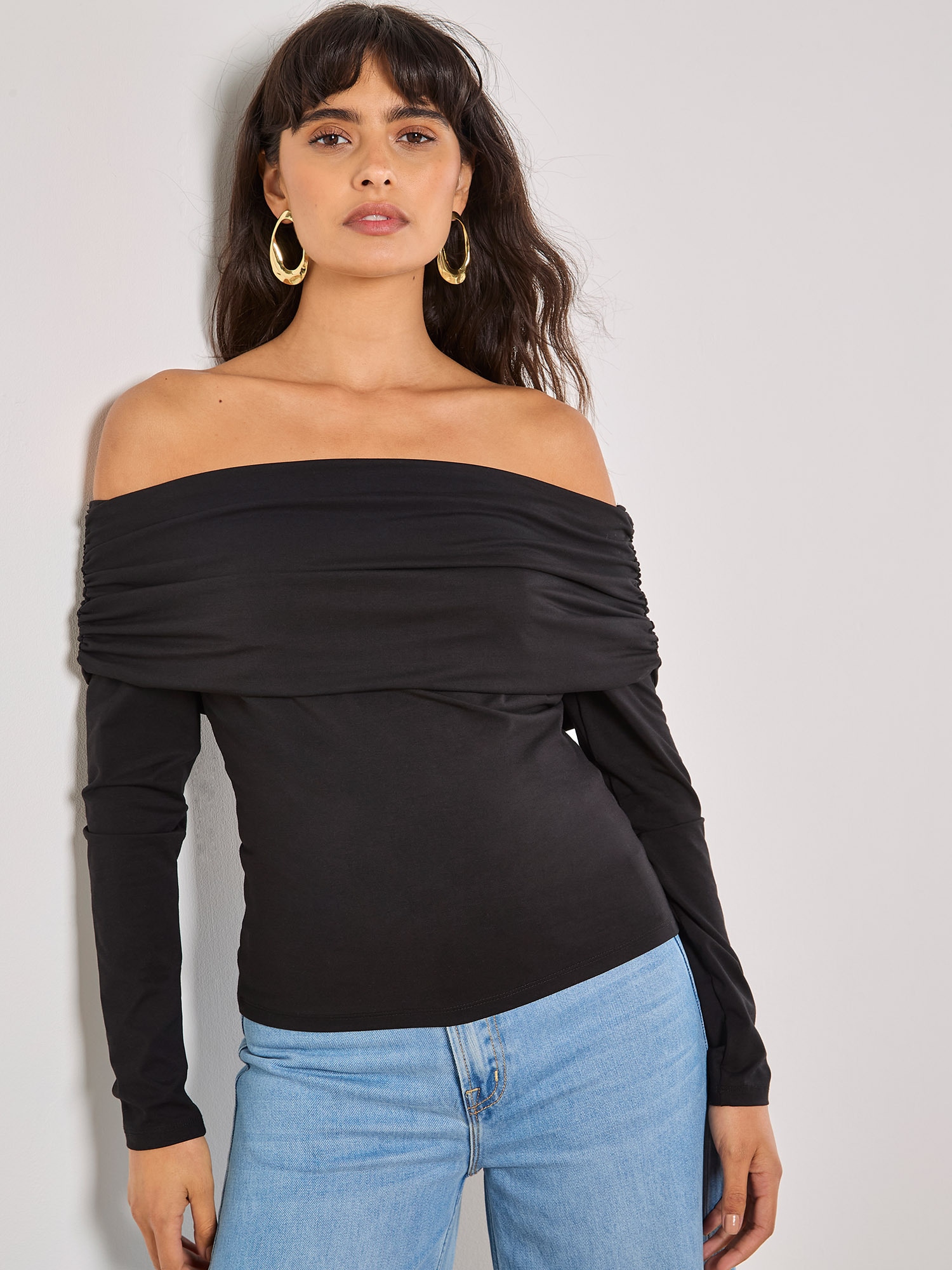 Apricot Langarmshirt "Langärmeliges Top"