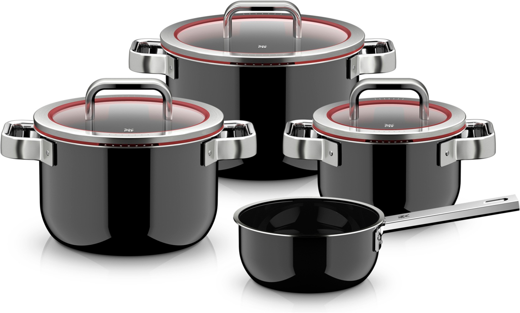 WMF Topf-Set "Fusiontec Function Pro" Set, 7 tlg. tlg. Edelstahl Glas