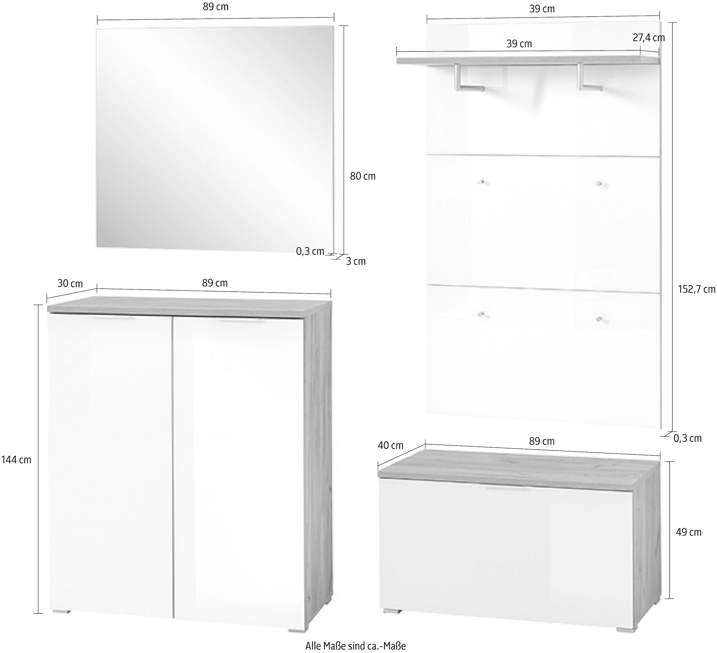 GERMANIA Garderoben-Set »GW-Telde«, (Set, 4 St.)