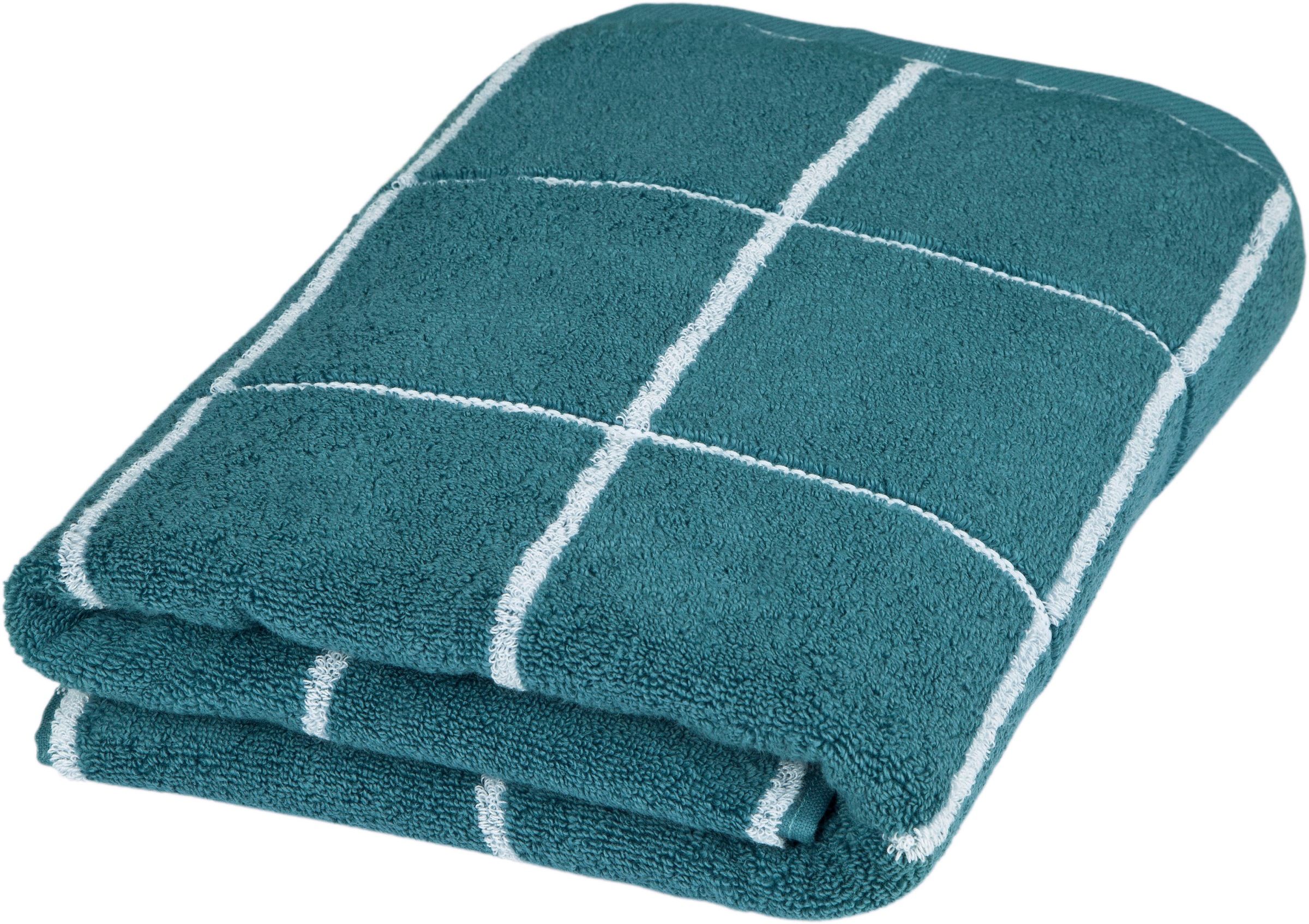 Duschtuch ROSS, B:75cm L:140cm, blau, Frottier, Baumwolle, Handtücher, "Cashmere Überkaro", 100% Baumwolle, kariert, in modischen Karo Farben