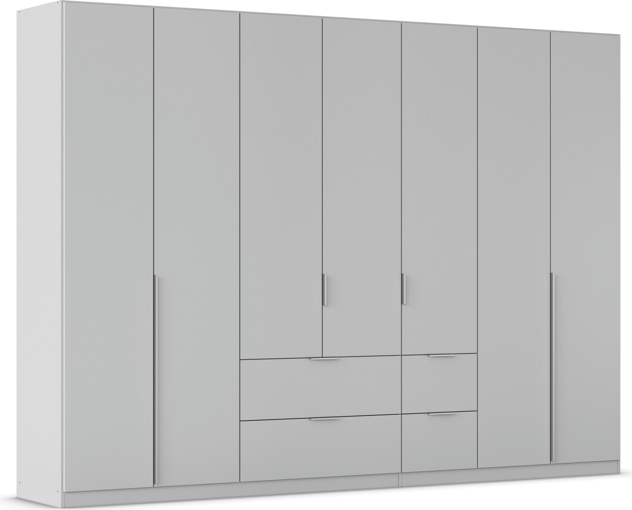 OTTO home Drehtürenschrank "Kleiderschrank Schrank Garderobe AGORDO mit Dekor- oder Hochglanzfront" in zwei Griff-Farben, Breite 315 cm, mit Außenschubkästen, Serie in 7 Breiten und 2 Höhen MADE IN GERMANY